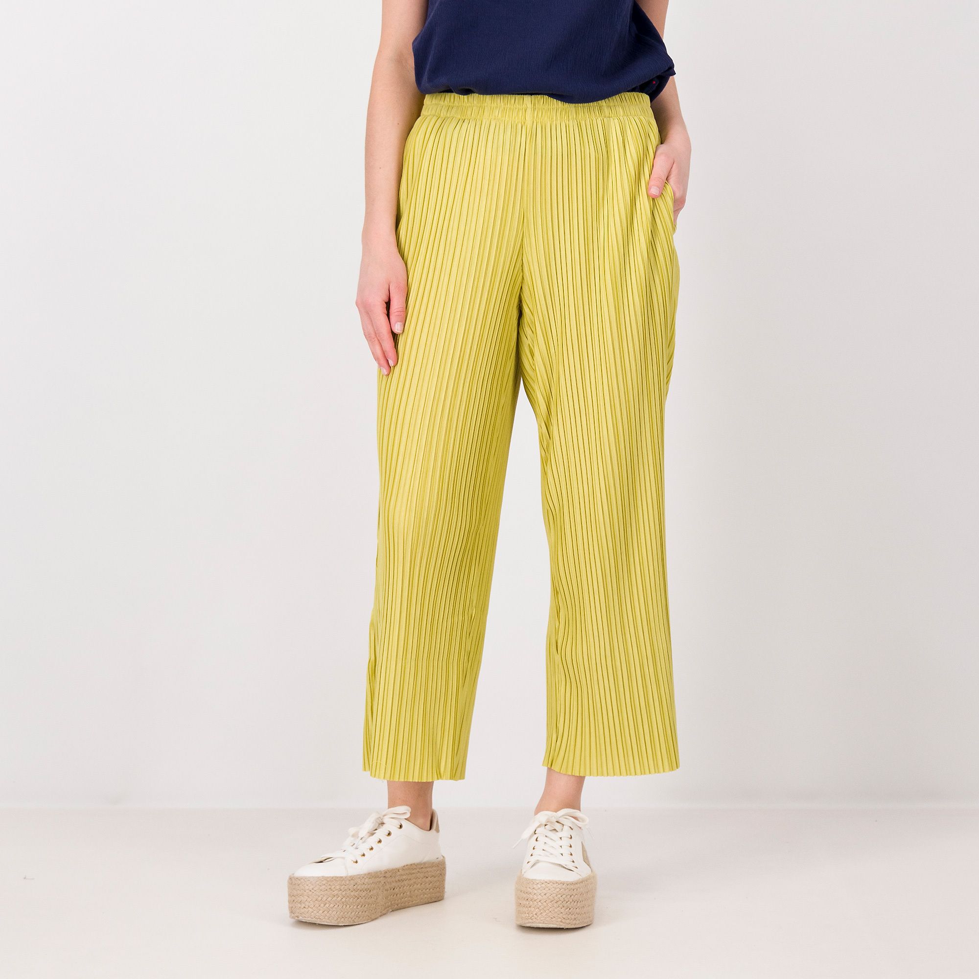 QVC Wynne Layers Pantaloni in maglia plissettata con viscosa Tasche laterali