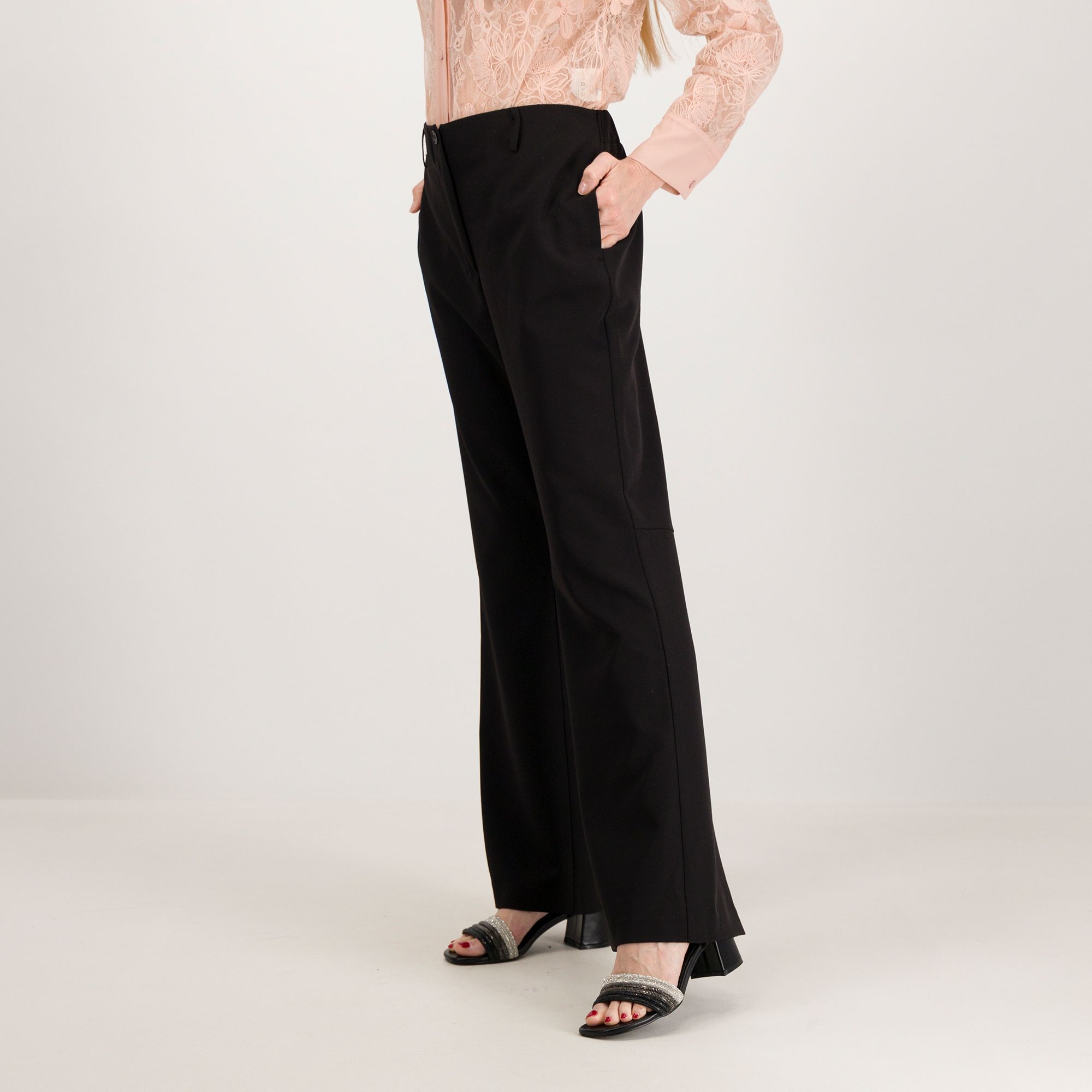 Image of Caterina Lancini Pantaloni in tessuto b-stretch con spacco dietro061