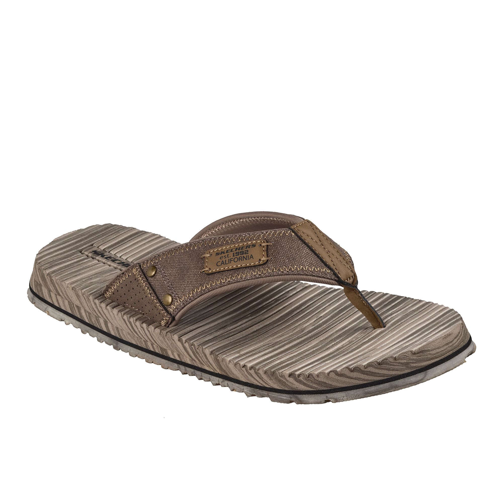 Skechers Ciabatte infradito da uomo con soletta morbida