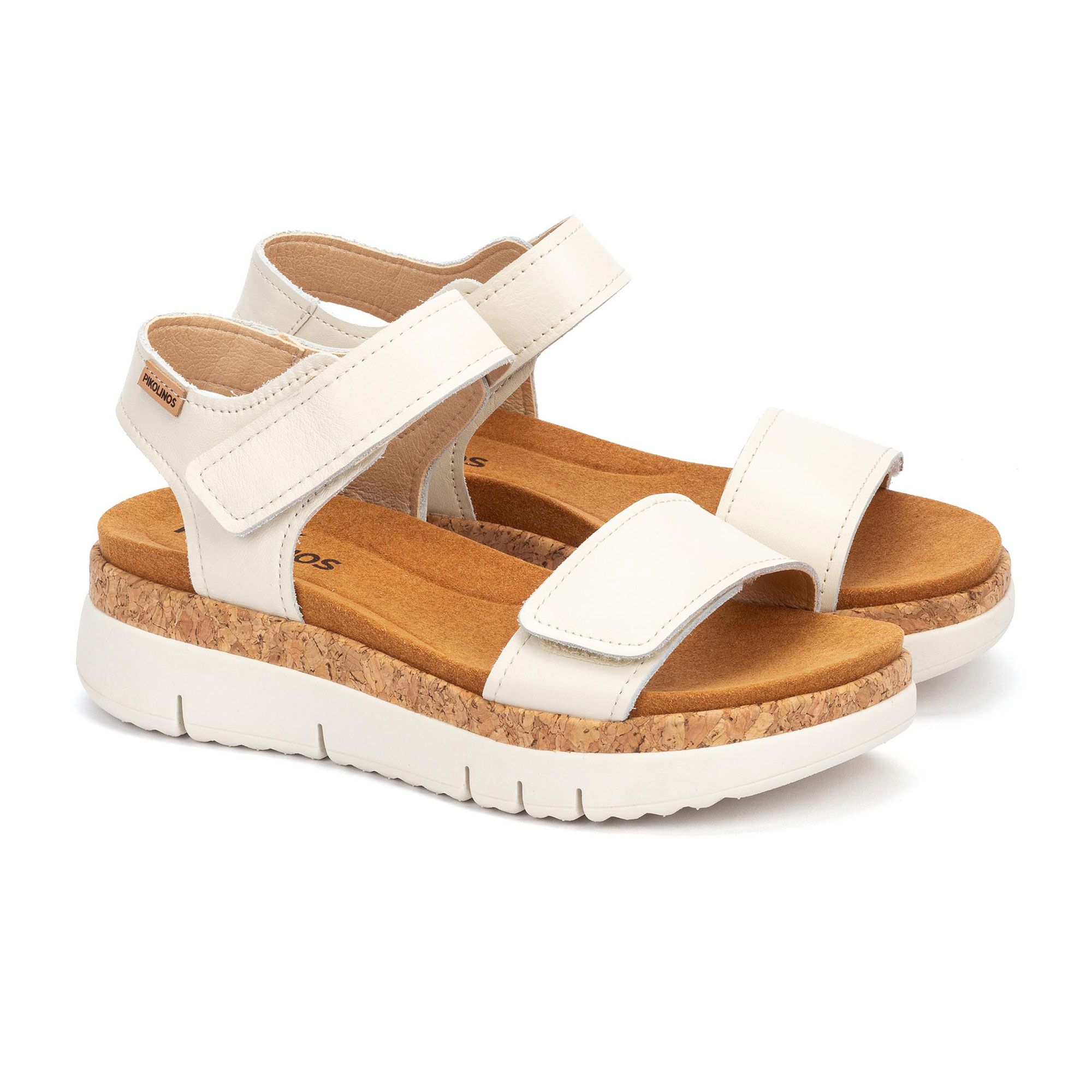 Pikolinos
Sandali in pelle con
cinturini velcro
e suola 5 cm