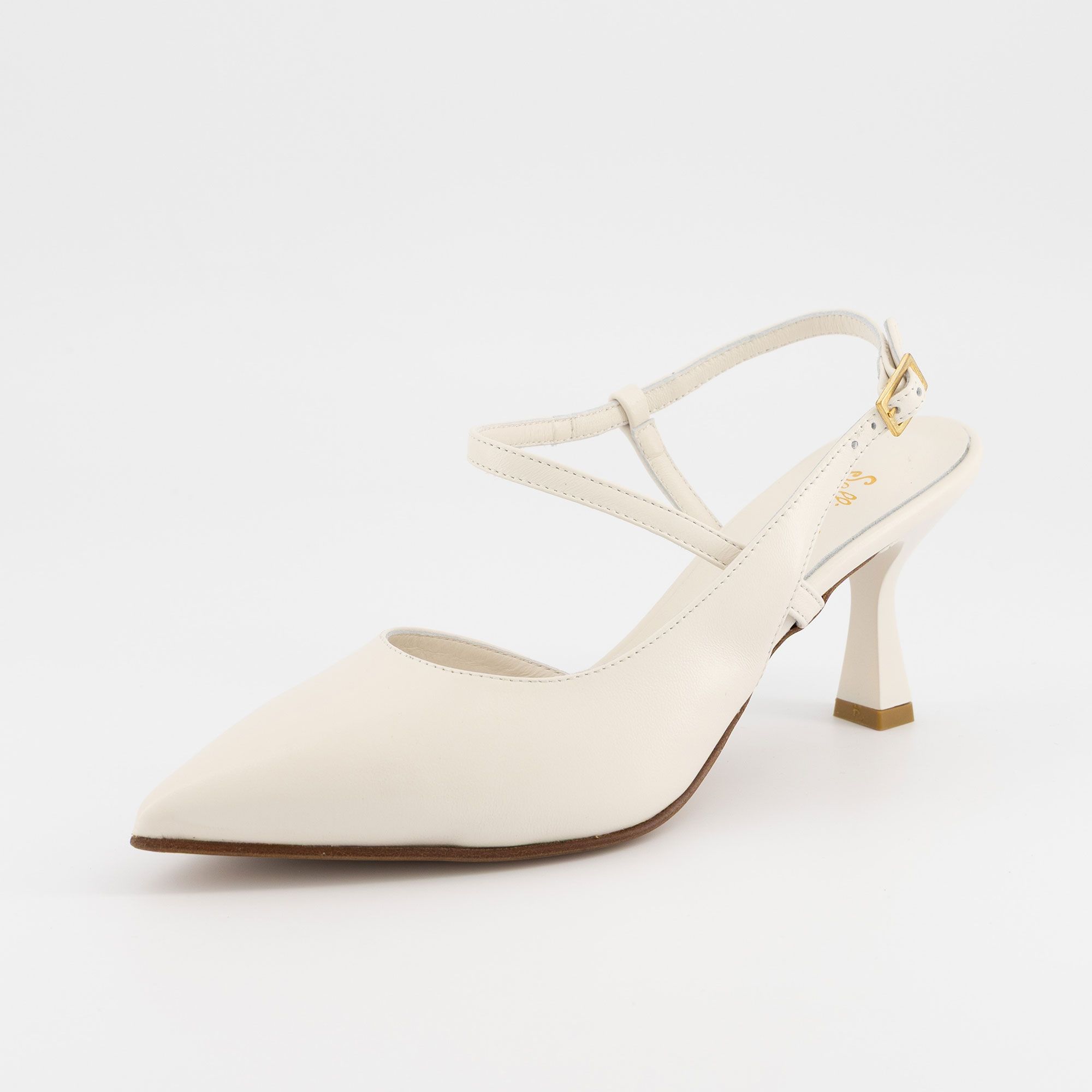 Soffice Sogno
Décolleté in pelle
con cinturino e
tacco 7 cm