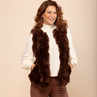 Nina Leonard
Gilet in pelo
sintetico effetto 
mosso