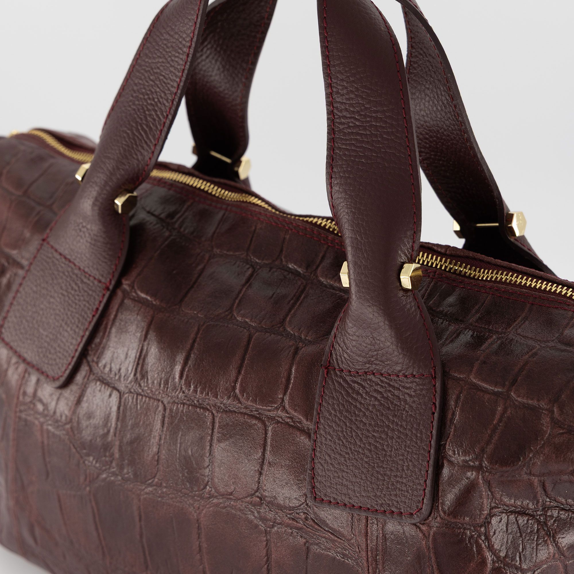 Le Corone Bags Borsa a mano Pearcing in pelle con tracolla