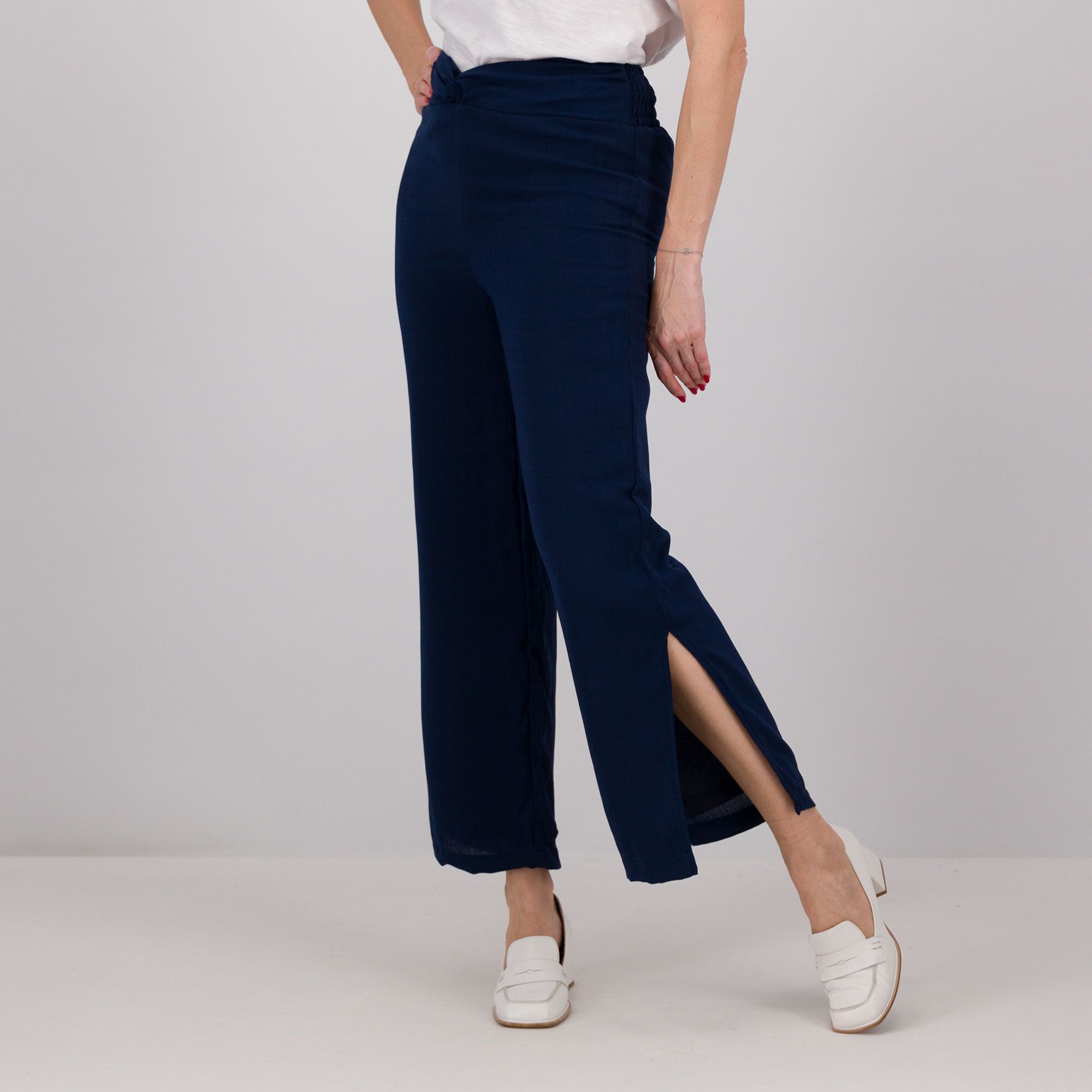 PARKER & ROWE
Pantaloni lunghi ampi
con fascia effetto
nodo in vita