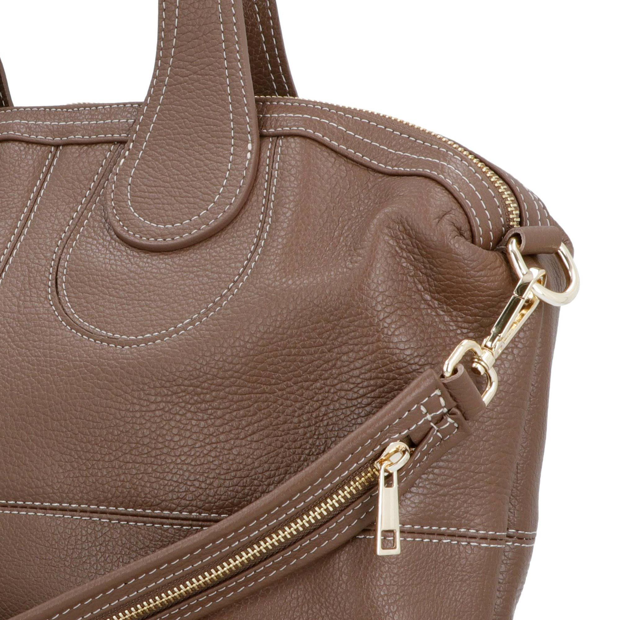 Image of Le Corone Bags Borsa shopper in pelle martellata con tracolla061