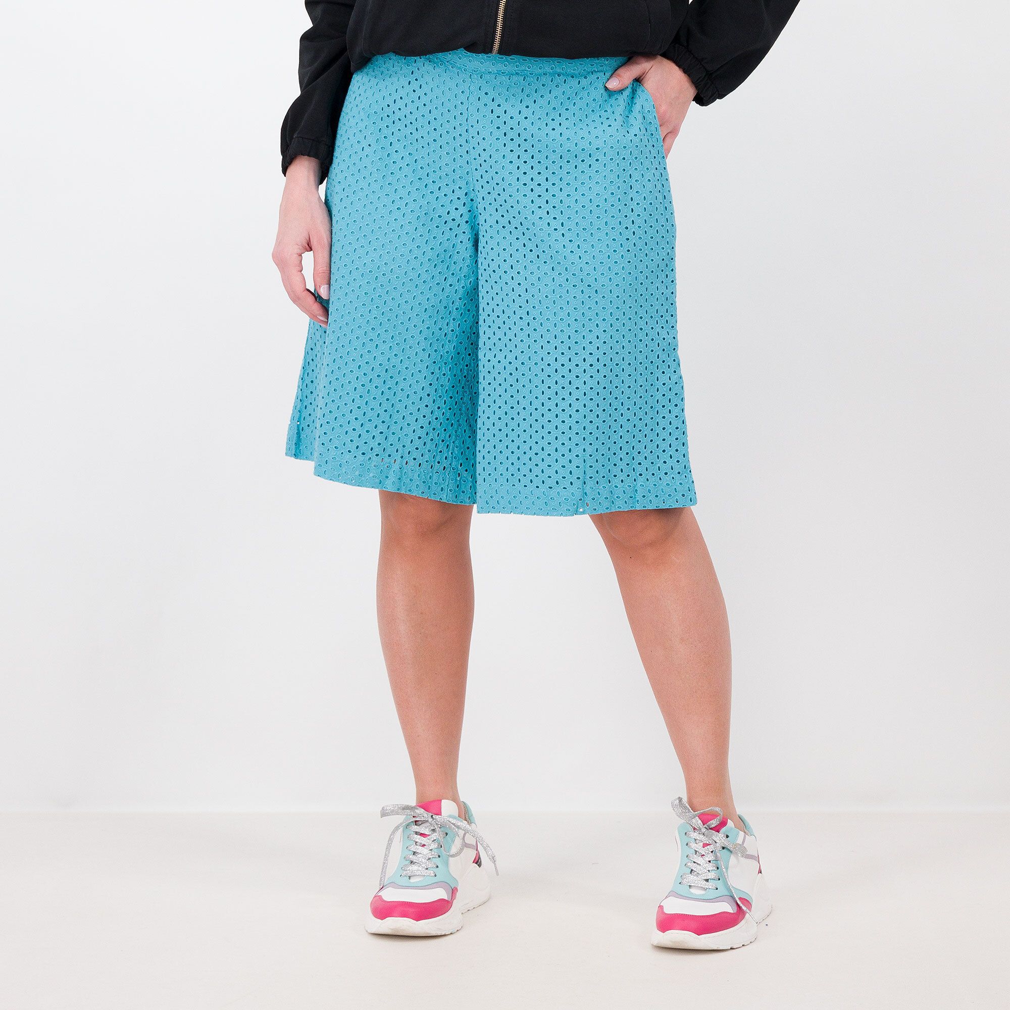 QVC Isaac Mizrahi Live Pantaloni bermuda in puro cotone