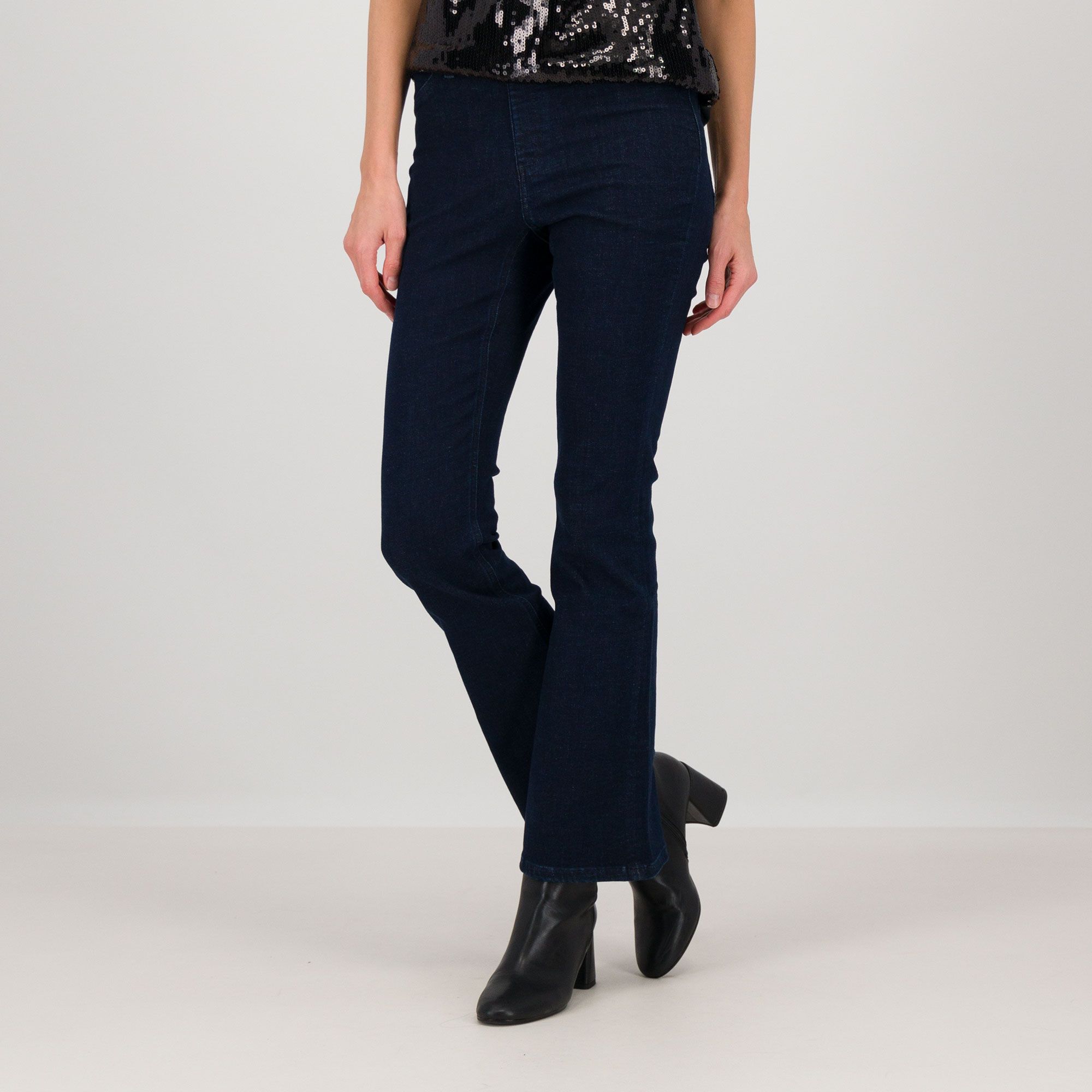 Image of Denim & Co Jeans a zampetta in misto cotone elasticizzato061