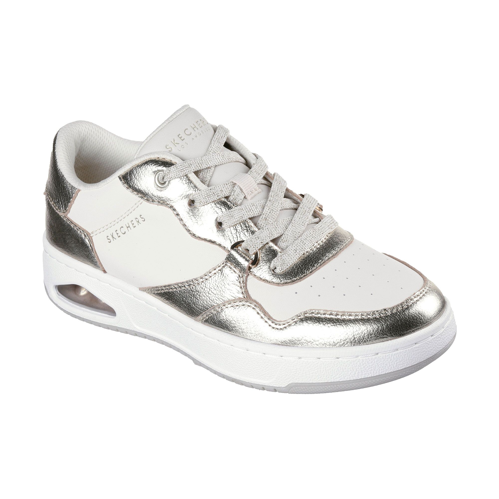 Skechers Sneaker con inserti in pelle e tacco 3 cm