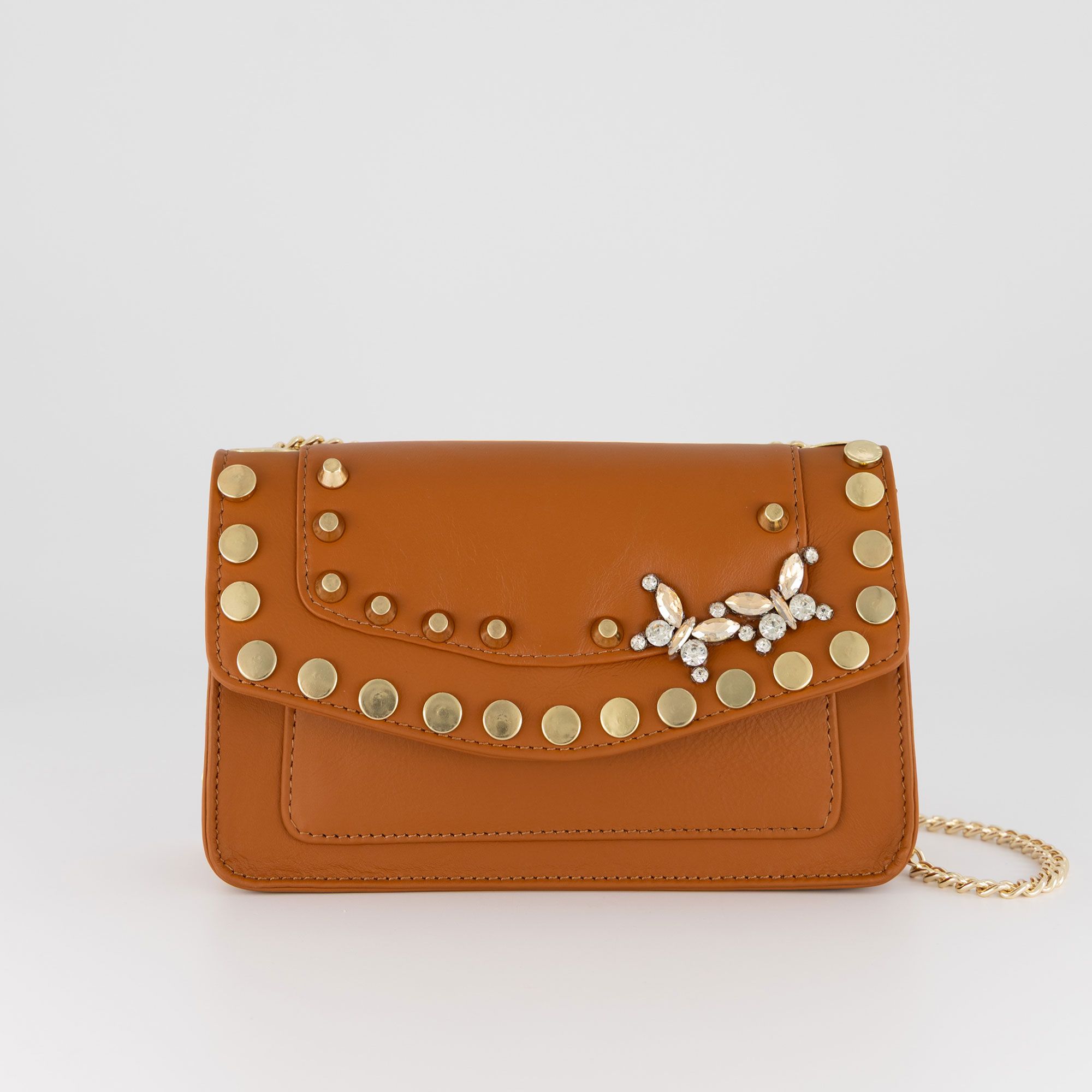 Stefano Ghilardi
Borsa a tracolla in
pelle savage con
strass