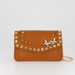 Stefano Ghilardi
Borsa a tracolla in
pelle savage con
strass
