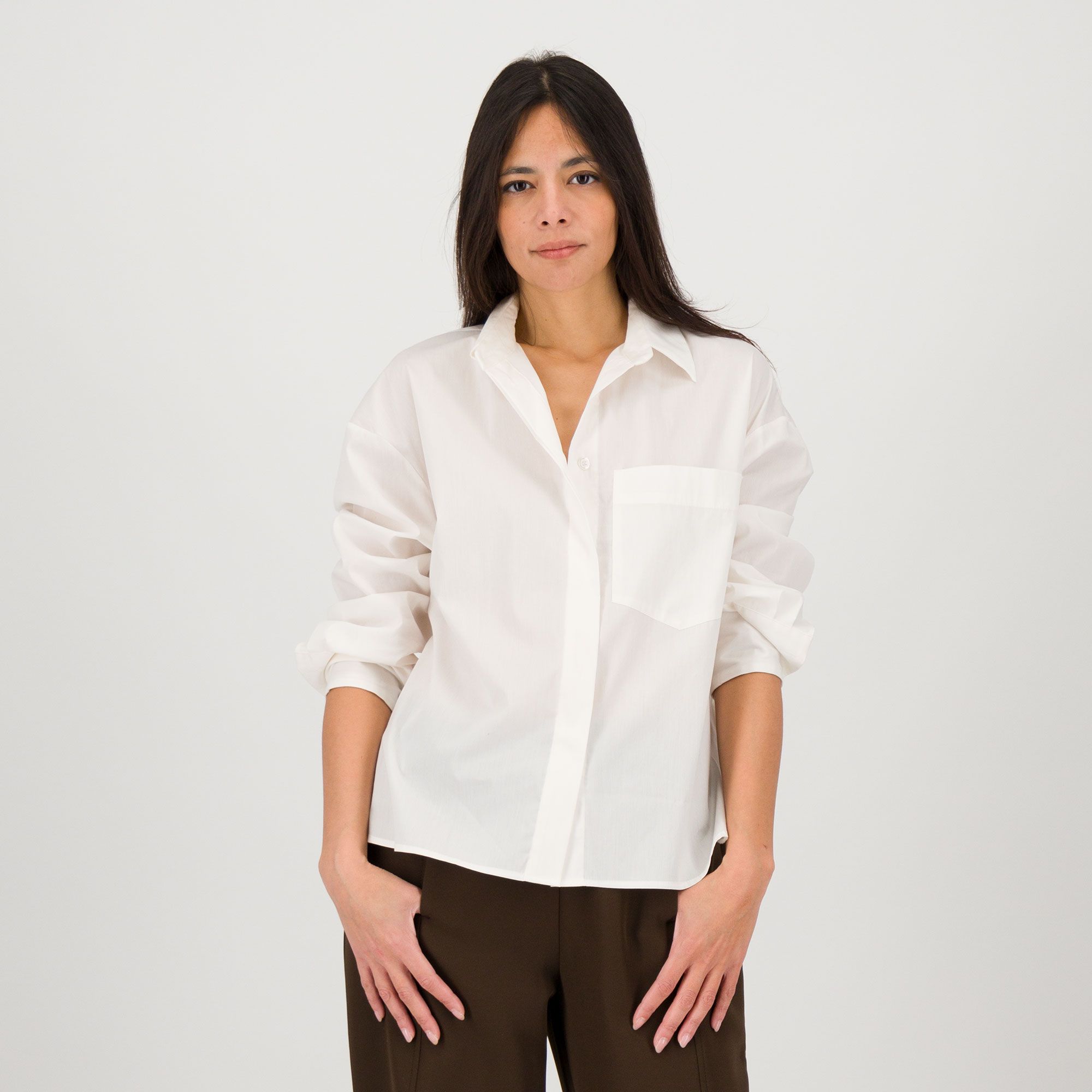 Image of Caterina Lancini Camicia in popeline stretch linea a scatoletta061