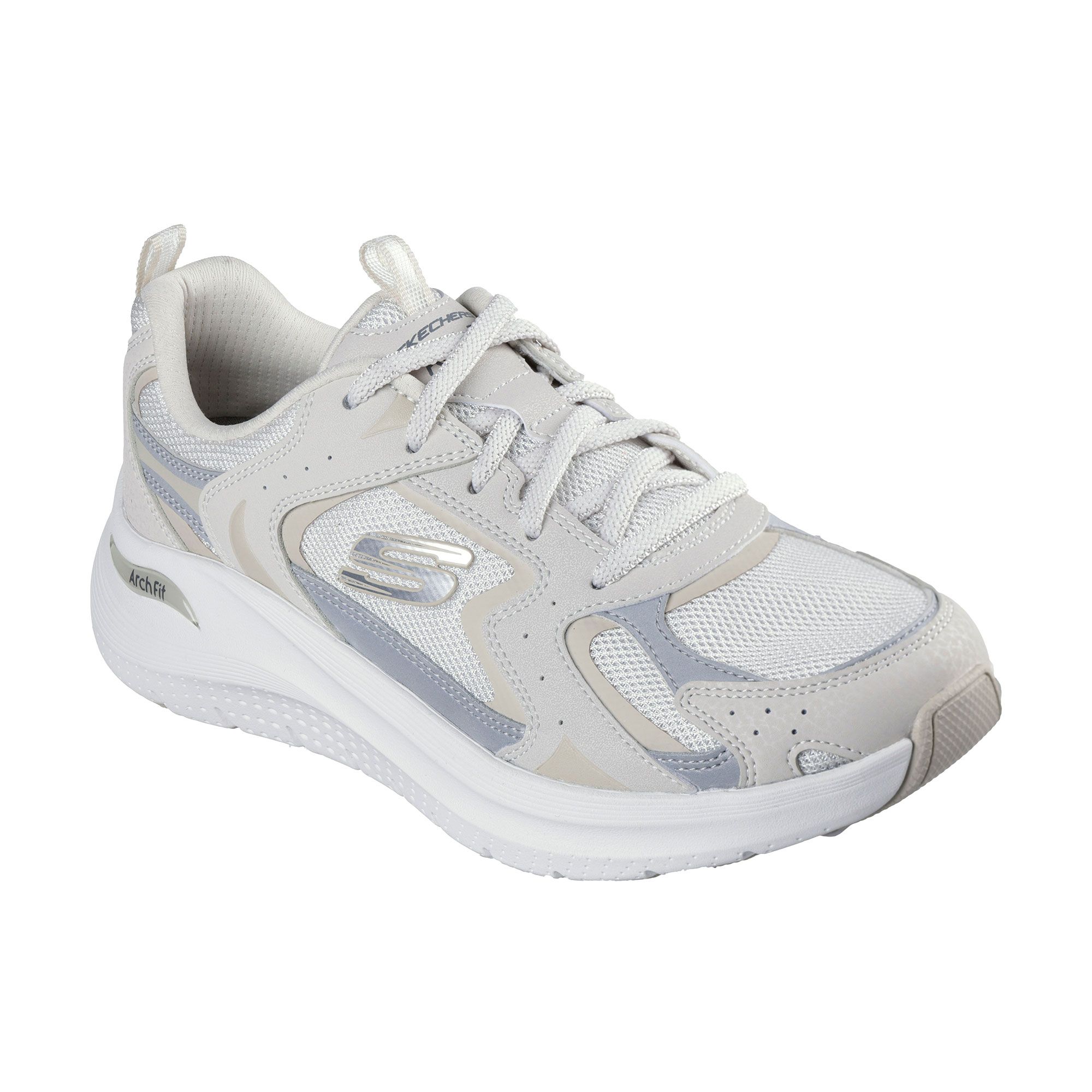 Skechers
Sneaker con inserti
in pelle e tacco
4,5 cm