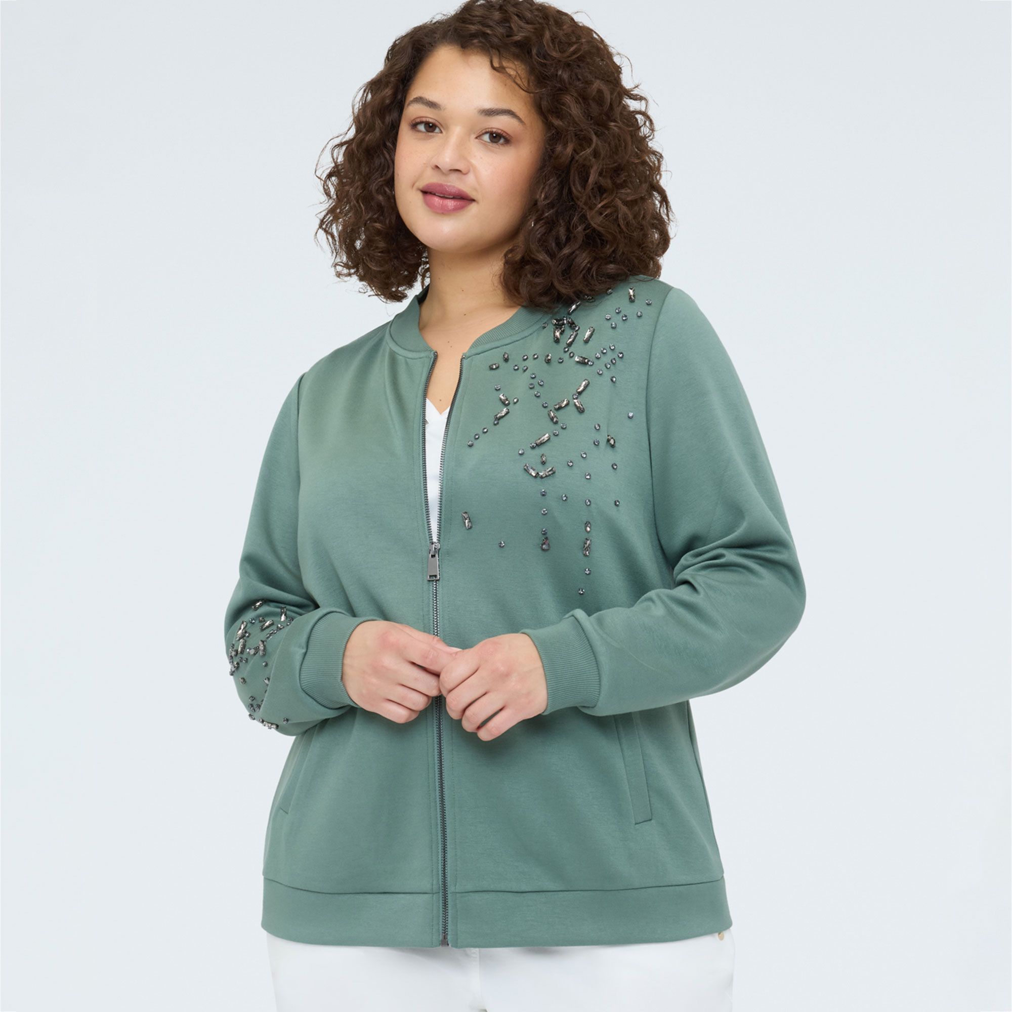 Fiorella Rubino
Felpa taglio bomber
con zip