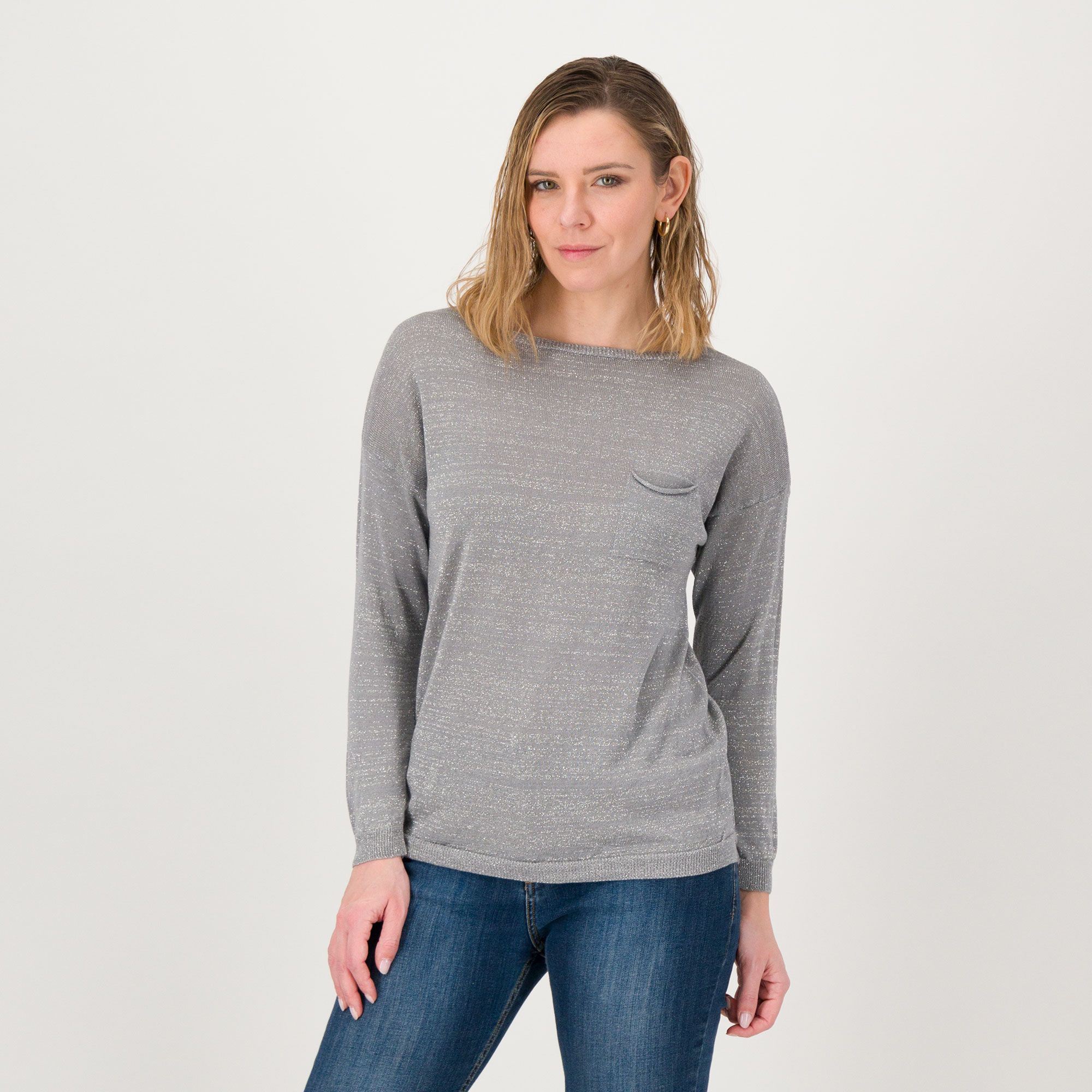 Image of ENJOY TRICOT Maglia maniche lunghe in misto viscosa con lamé061