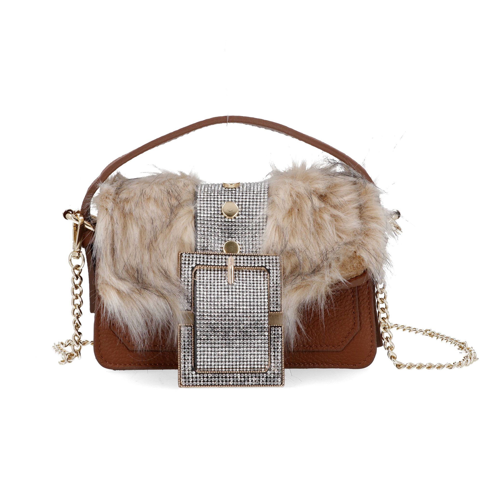 Stefano Ghilardi
Borsa a mano
in pelle con patta
in pelo sintetico