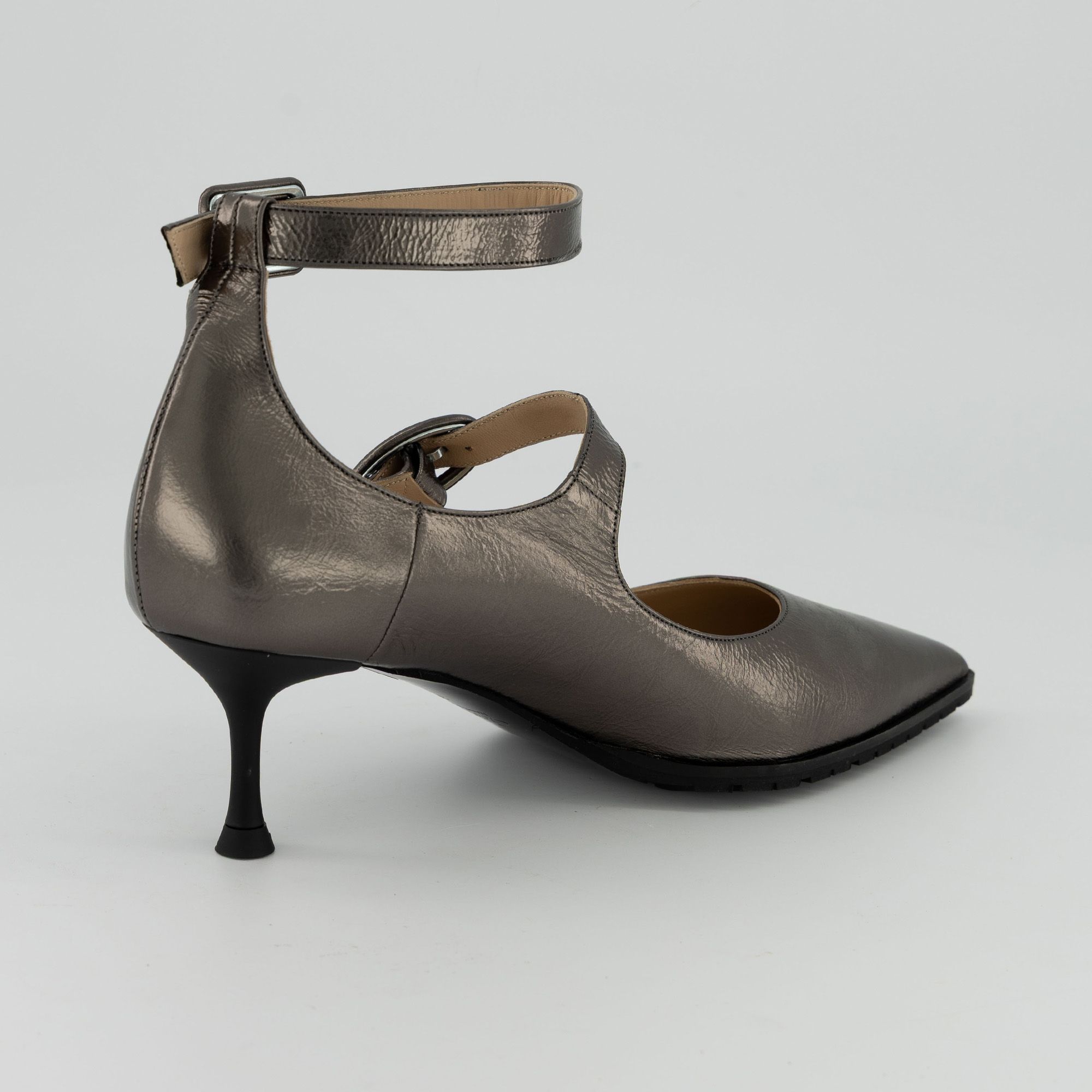 Galieti Décolleté in pelle con cinturini e tacco 4,5 cm