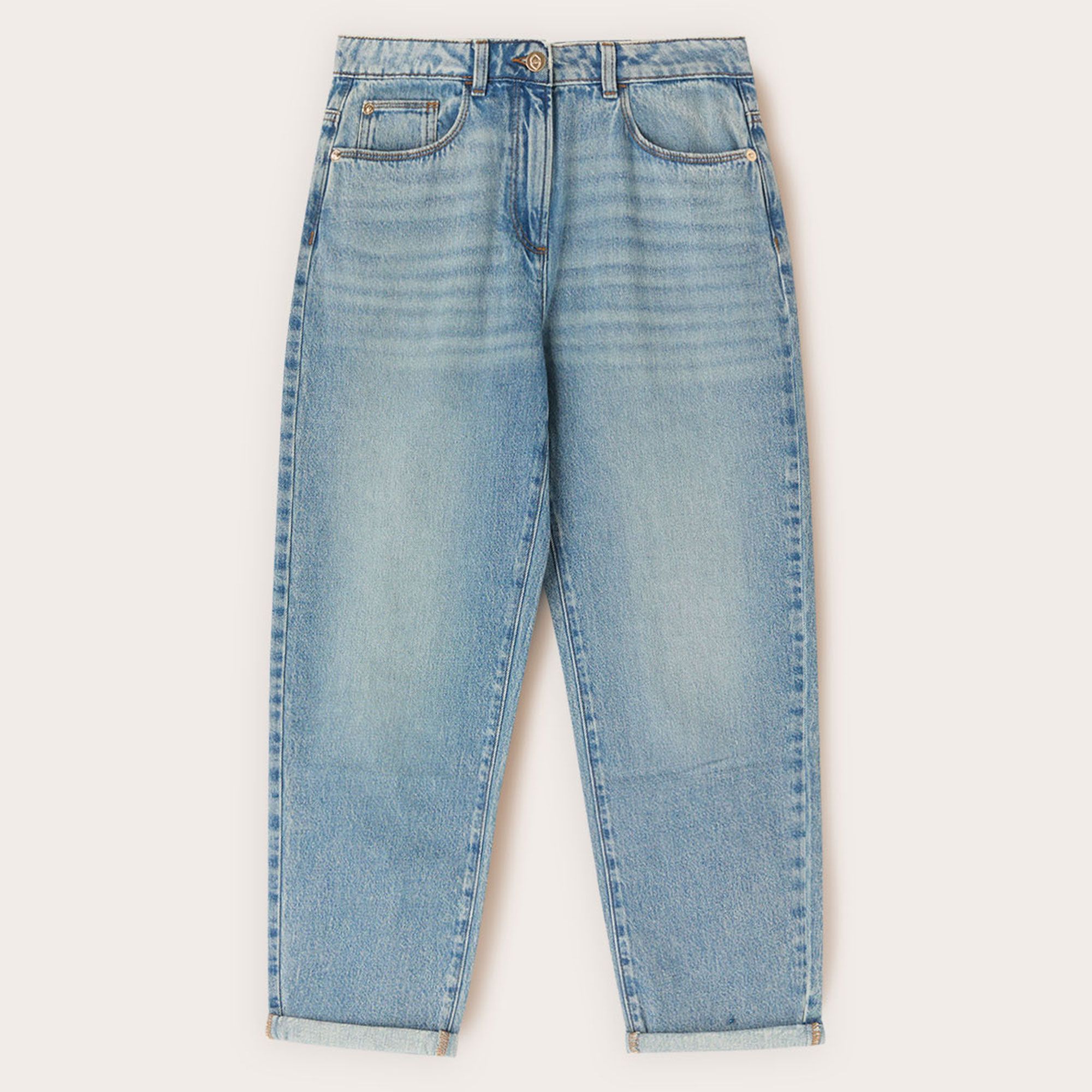 Motivi Jeans boyfriend in cotone light blue wash