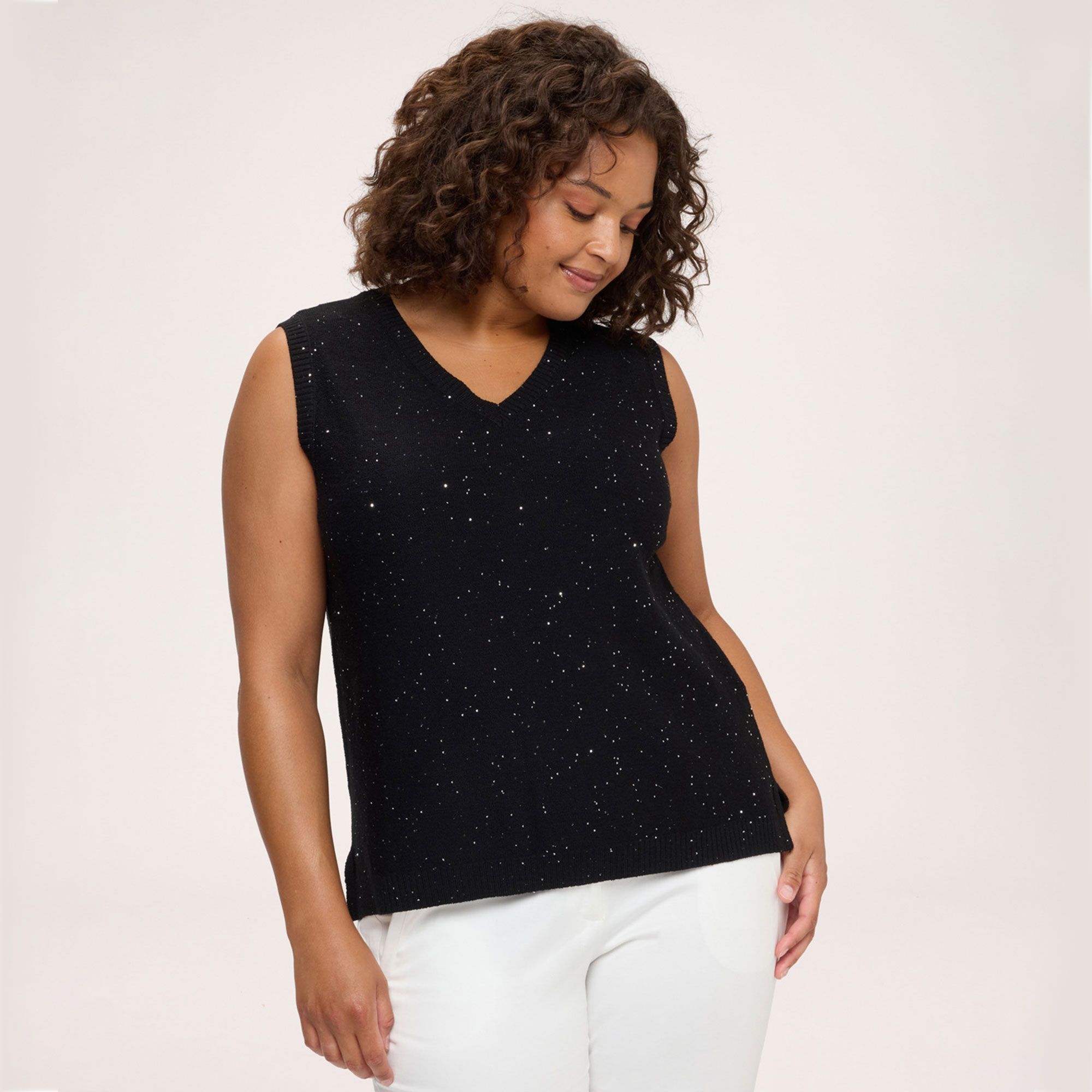 Fiorella Rubino
Gilet smanicato
con scollo a V