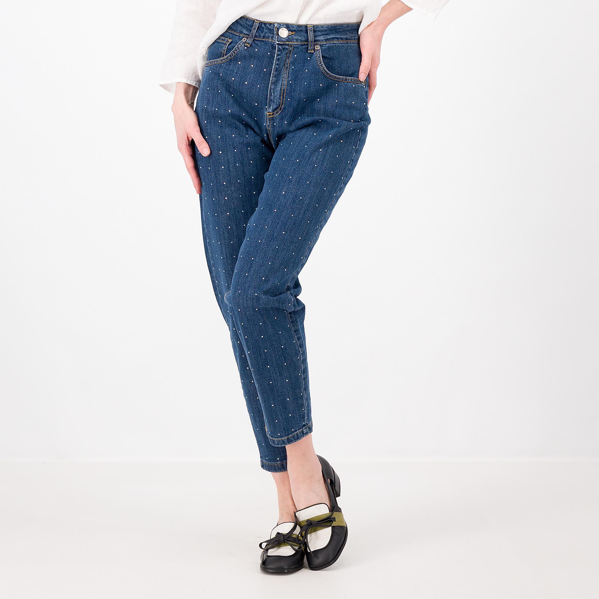 QVC DEMETRA CLOSETVenezia Jeans stretch con cristalli Stretto al fondo Made in Italy