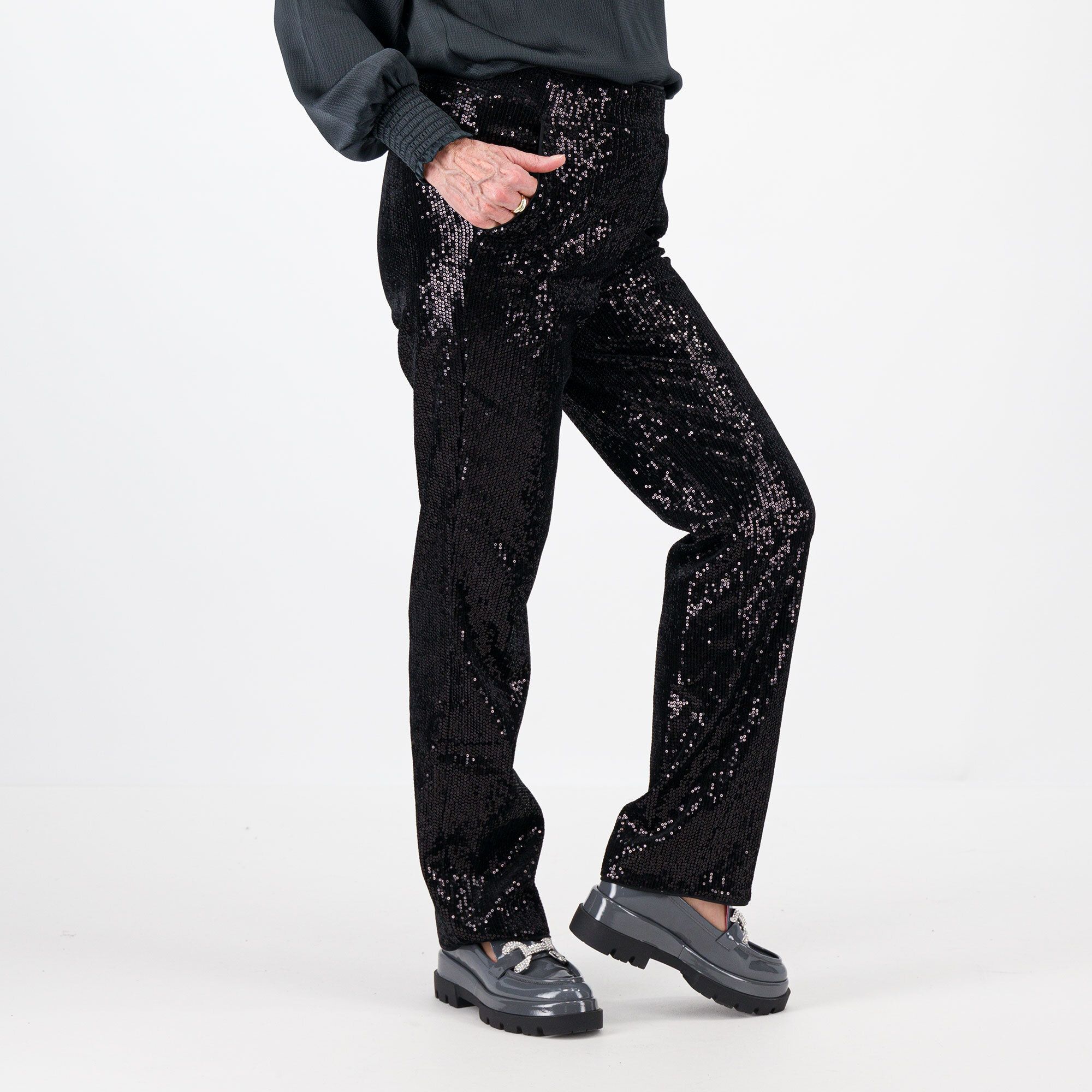 QVC Isaac Mizrahi Live Pantaloni ampi in paillettes