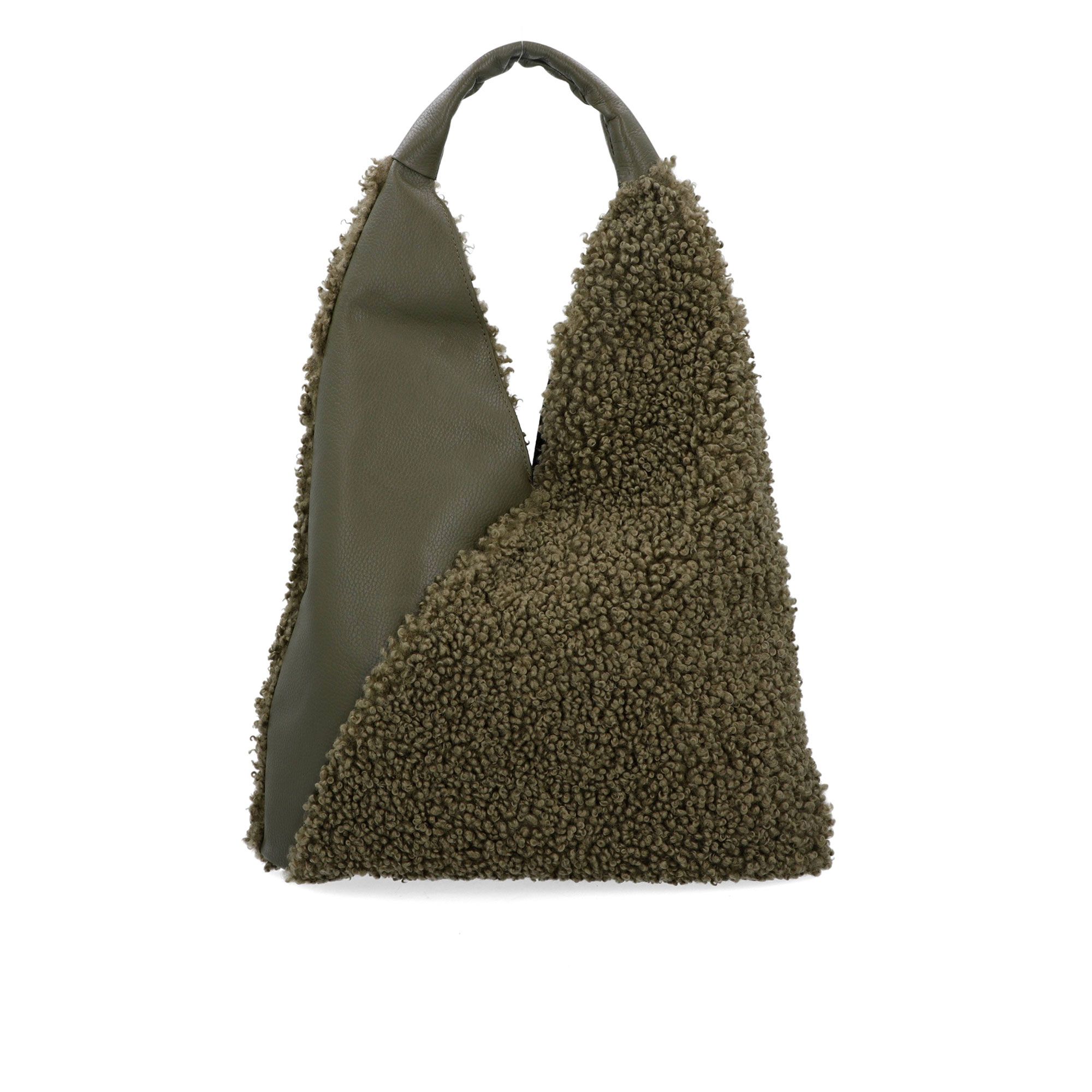 Le Corone Bags
Borsa shopper
in pelle dollaro
e tessuto peluche