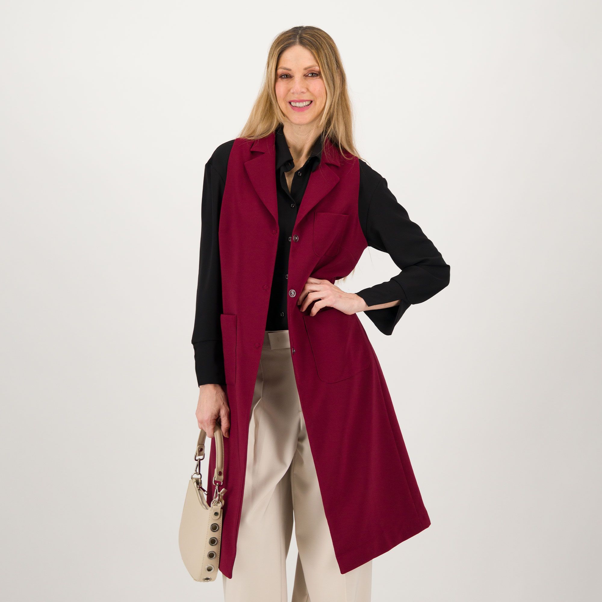 Image of Caterina Lancini Gilet lungo con tasche061