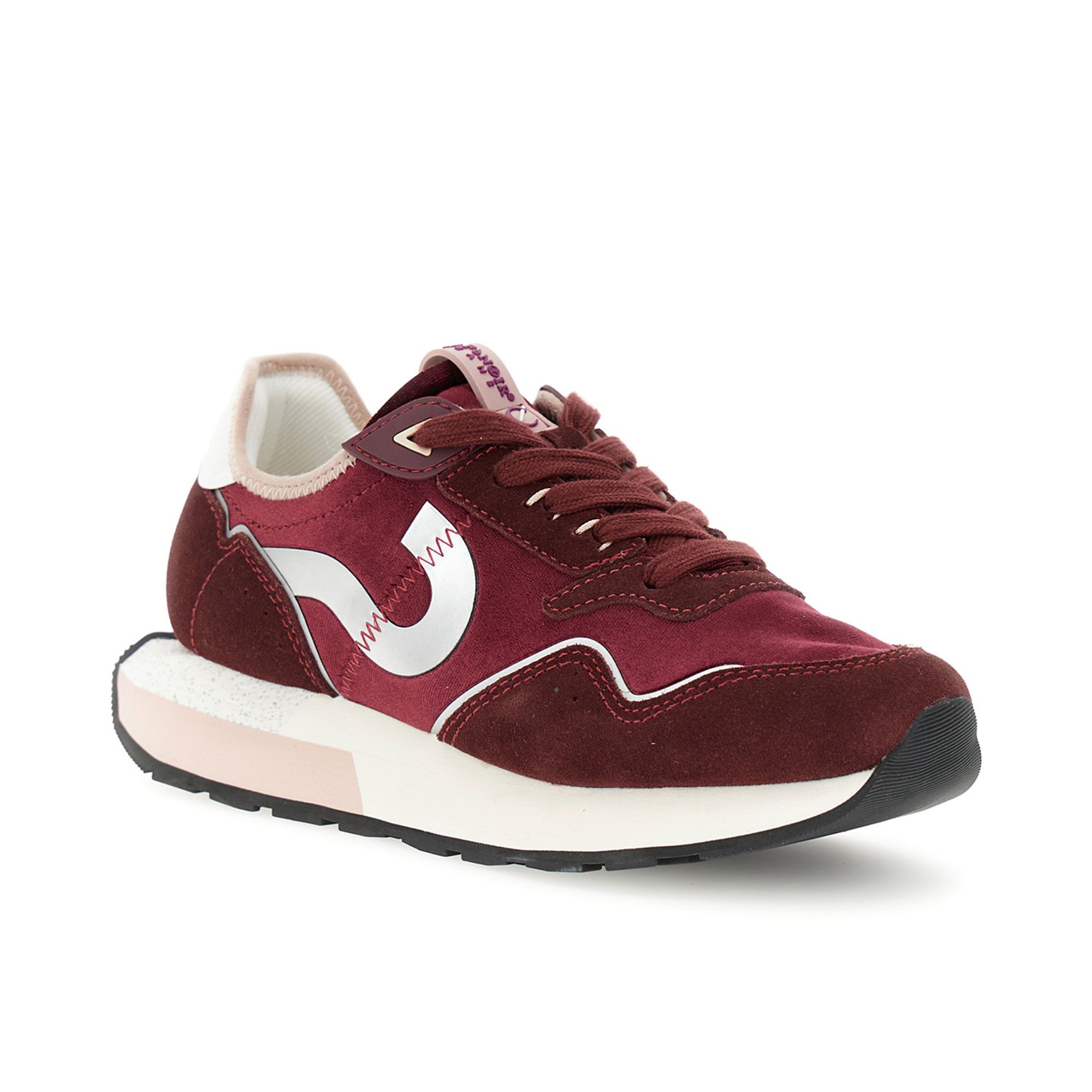 Cafè Noir Sneaker running in velluto con inserti in pelle