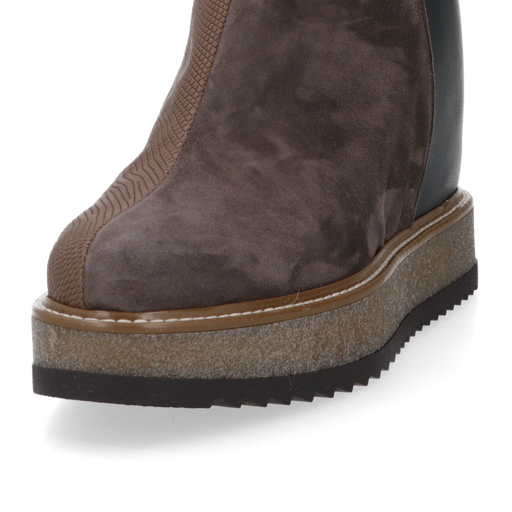 Ebarrito Stivaletti in pelle patchwork con zeppa 11 cm