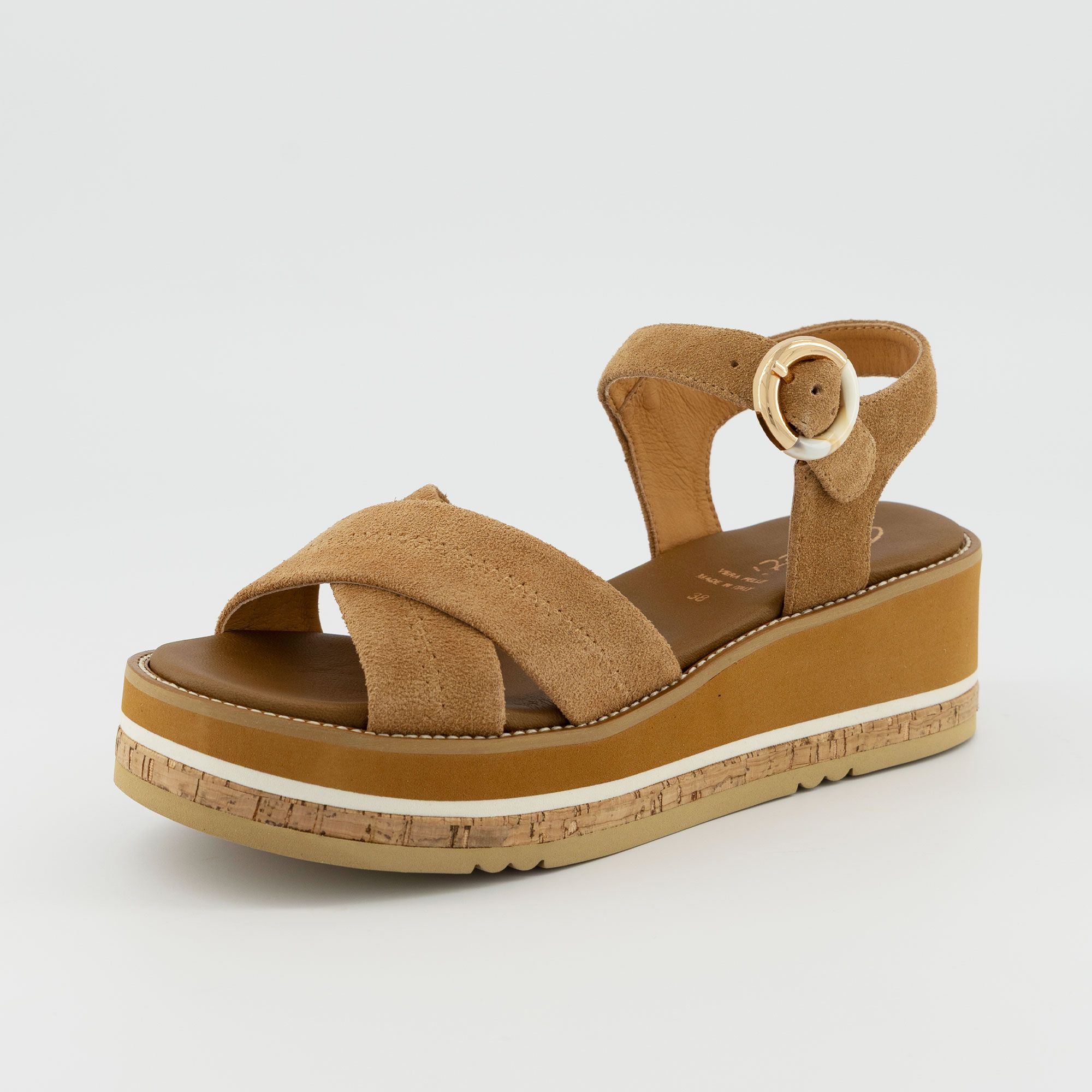 Galieti
Sandali in pelle
scamosciata con
suola 6 cm