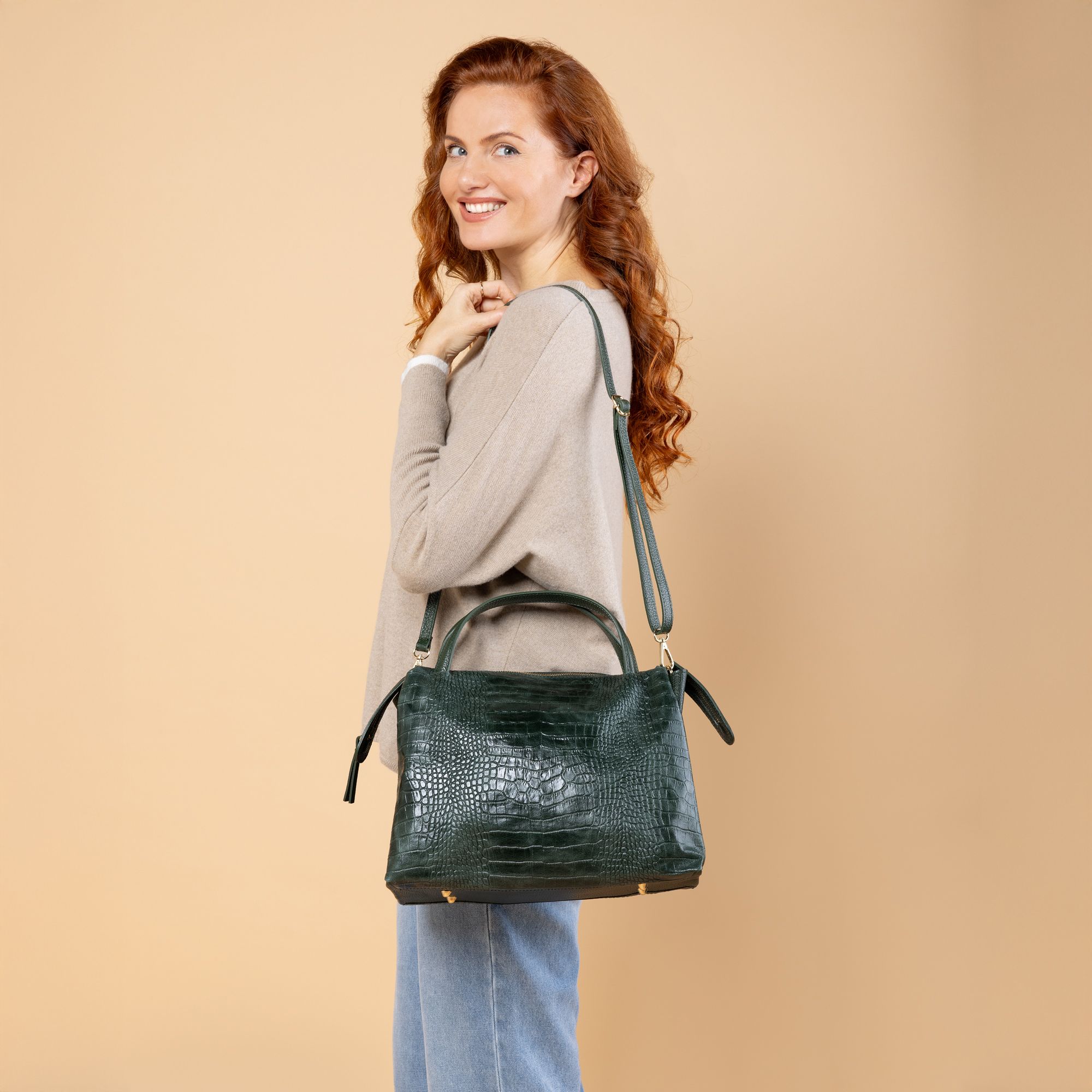 Le Corone Bags
Borsa in pelle
stampa cocco
con 2 manici