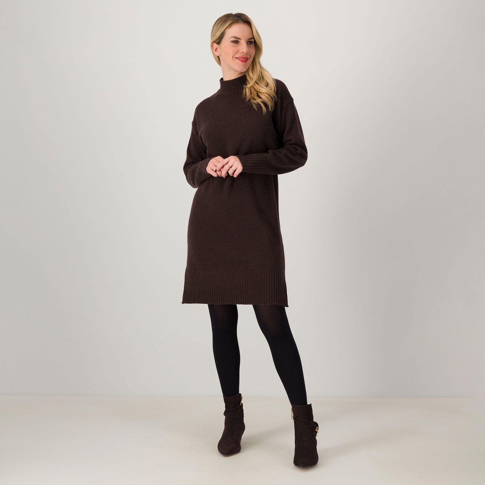 Hekla & Co. Abito midi in filato misto lana con cashmere