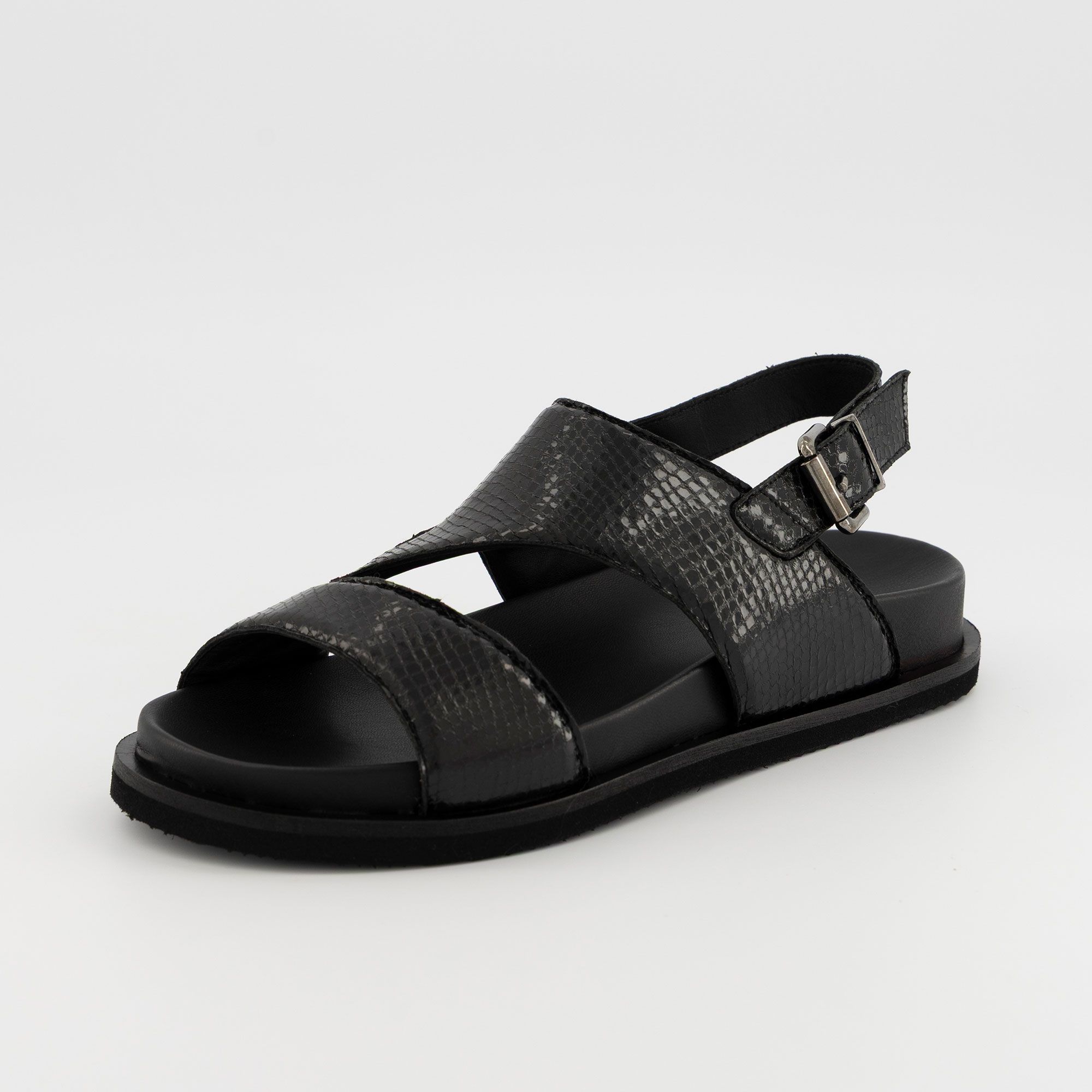 Galieti Sandali in pelle con cinturino e suola 3,5 cm