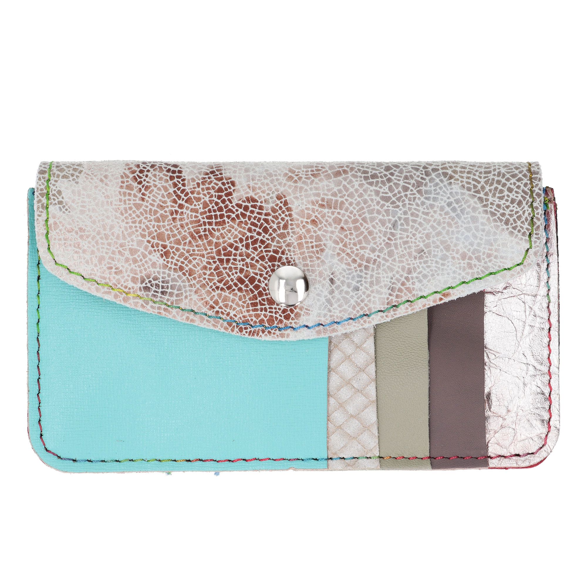 Ebarrito
Portafoglio
in pelle patchwork
con patta