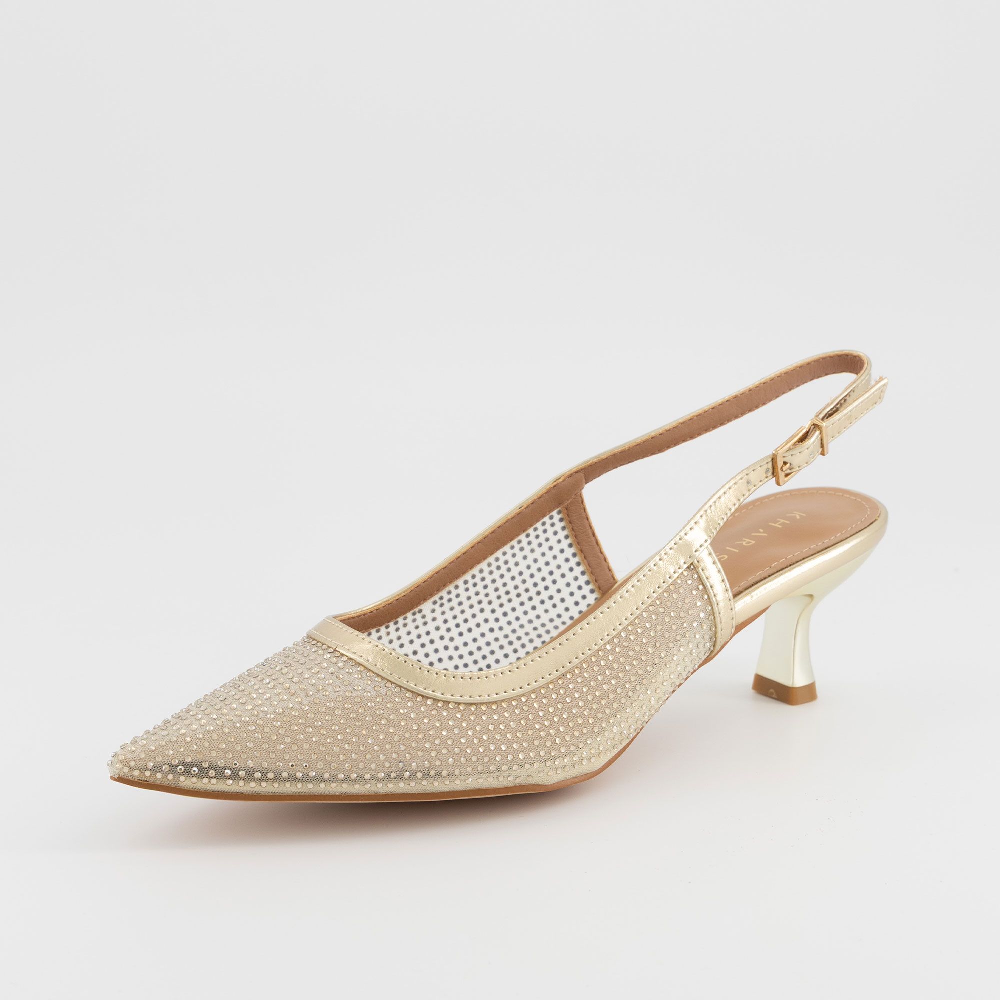 Kharisma
Slingback tomaia
in rete con cinturino
e tacco 6 cm