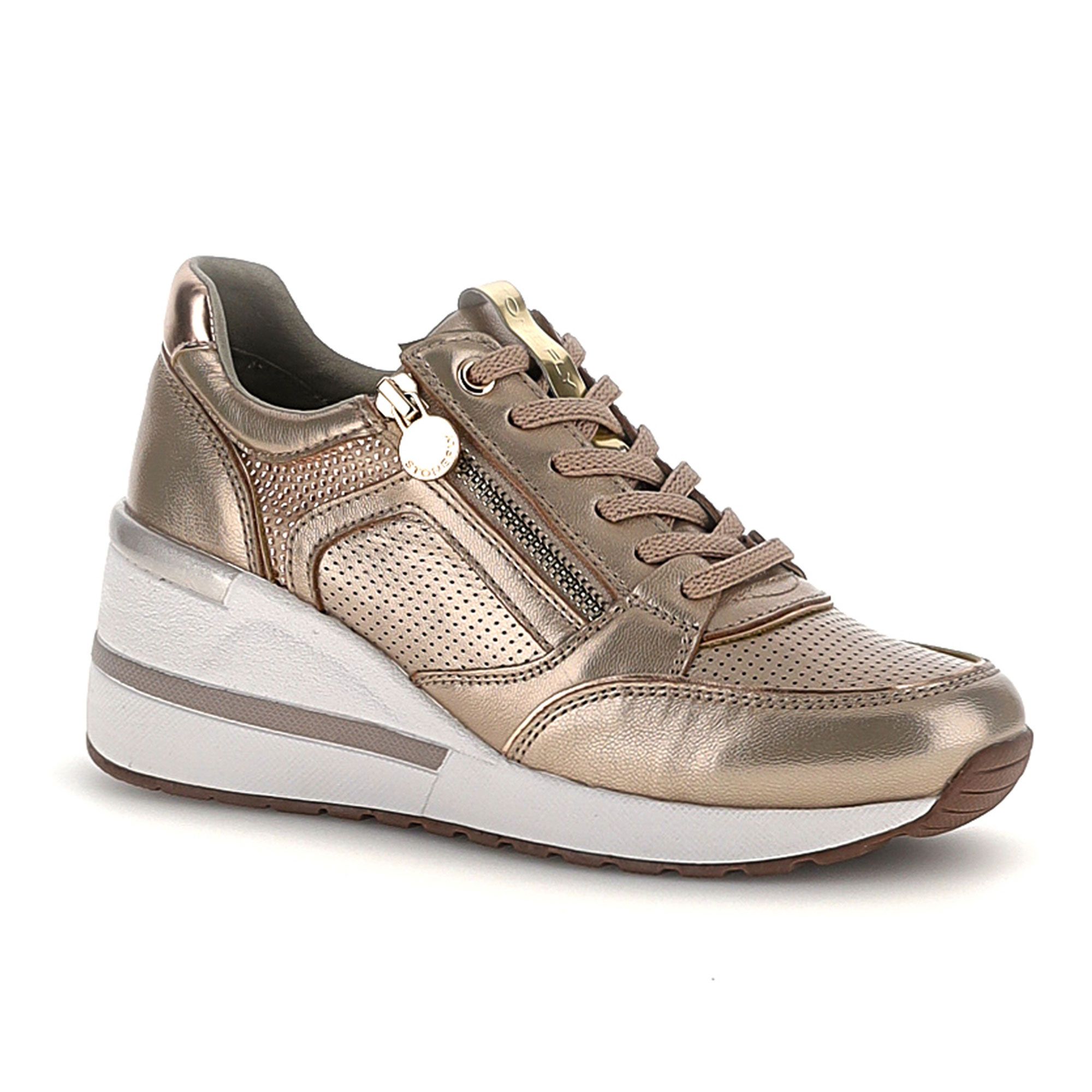 Stonefly
Sneaker in pelle
nappa con
suola 6 cm