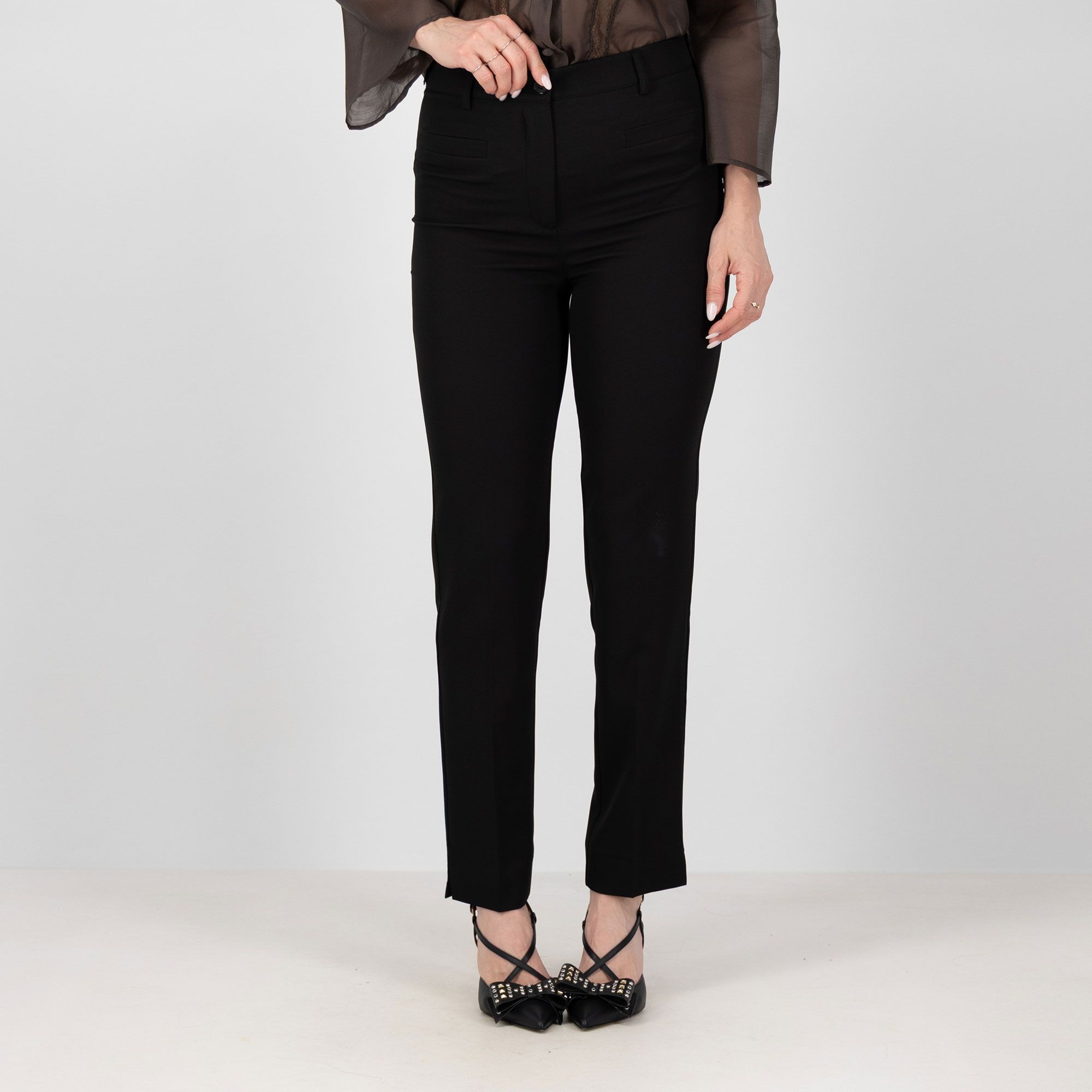 Caterina Lancini Pantaloni a sigaretta con tasche finte