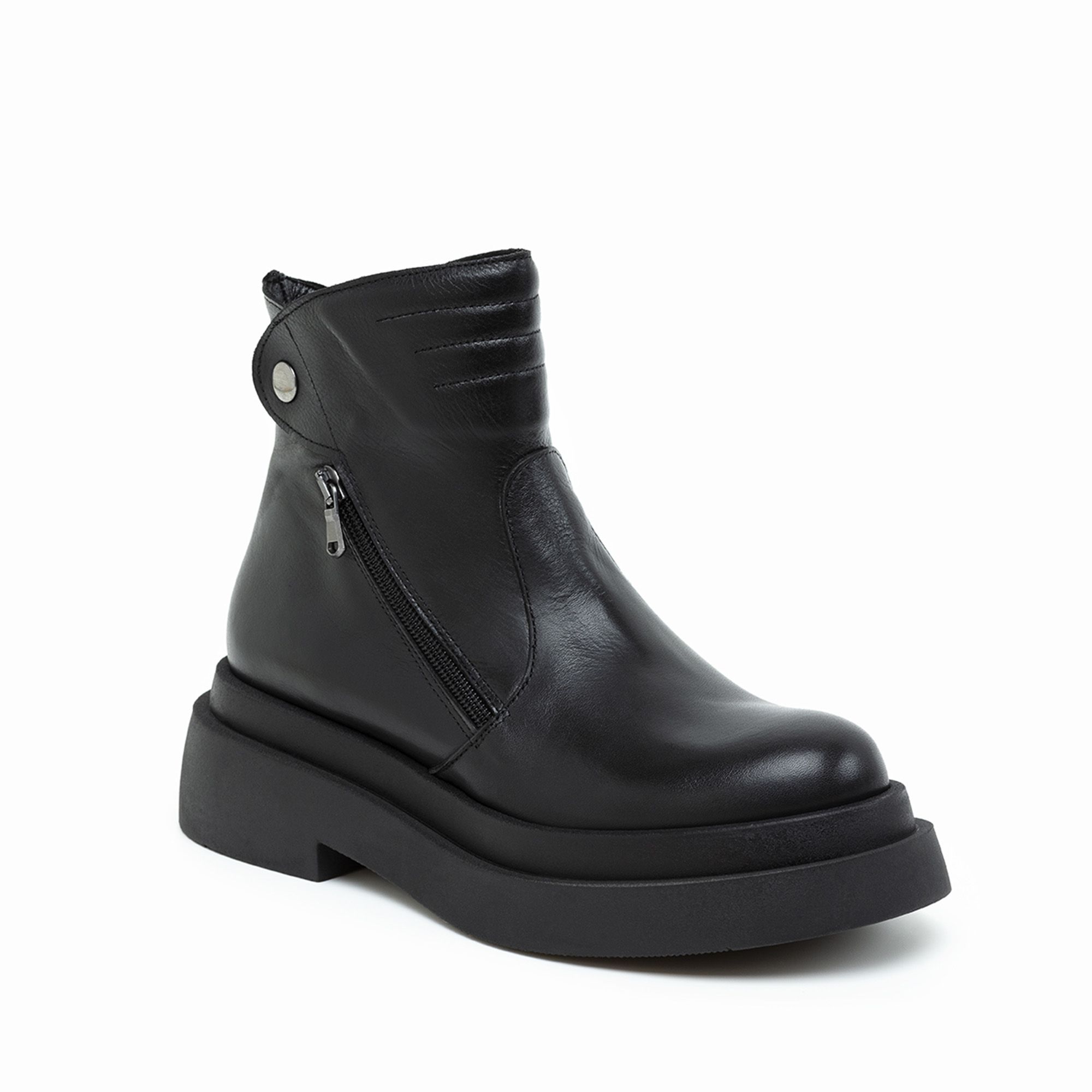 Image of Galieti Biker in pelle con tacco 6 cm061