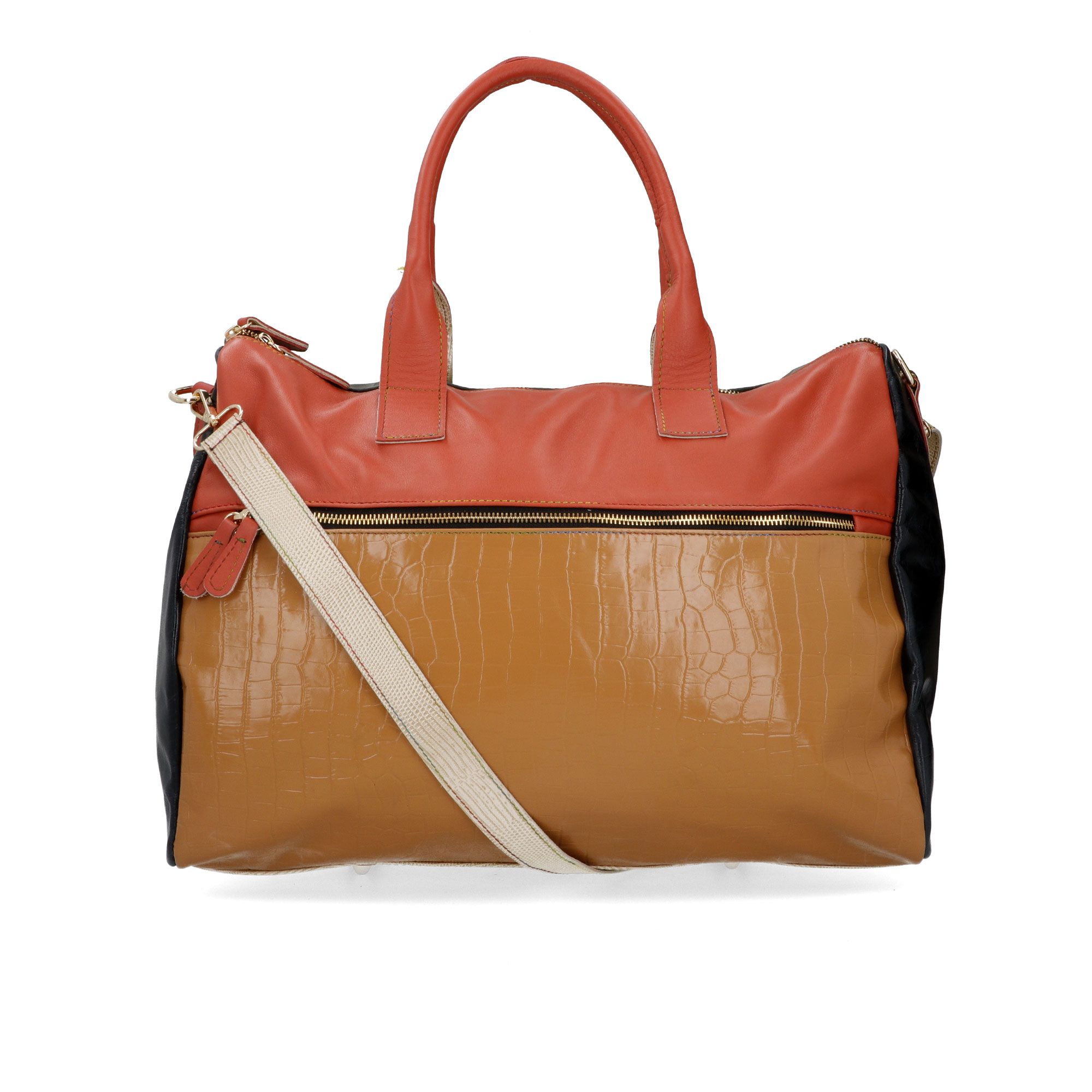 Ebarrito
Borsa maxi shopper
in pelle patchwork
con tracolla