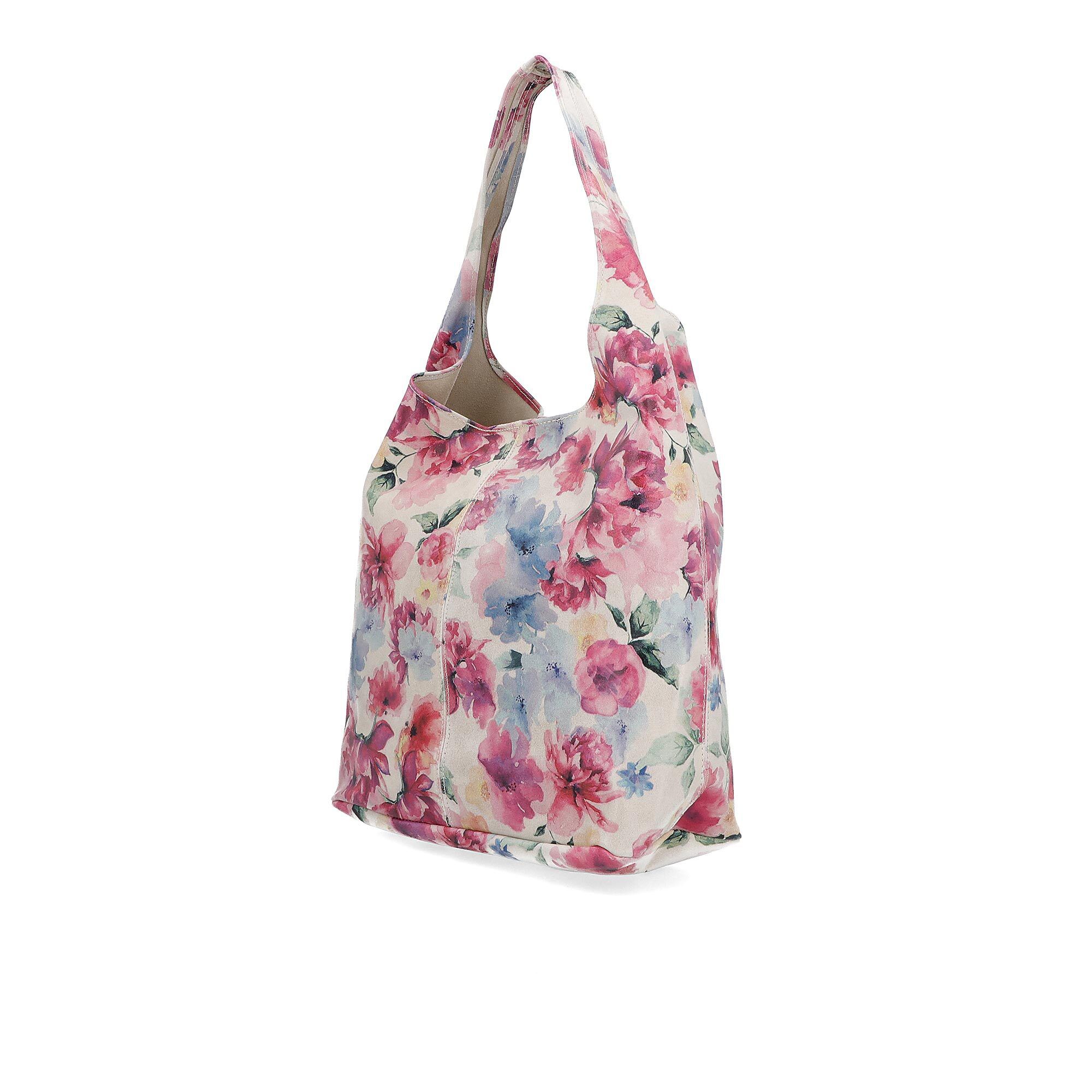 Image of Le Corone Bags Borsa in pelle con stampa floreale e pochette abbinata061