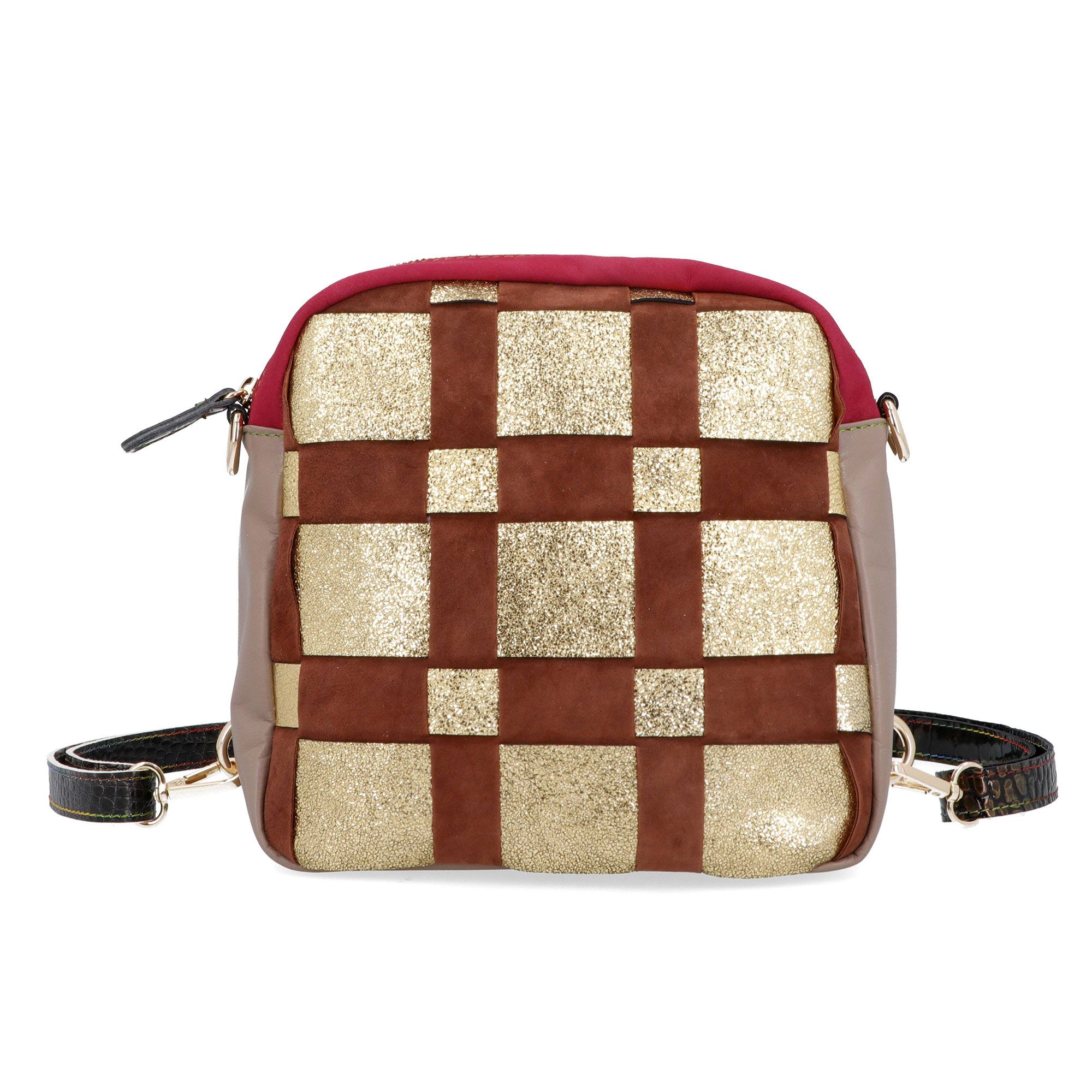 Ebarrito
Borsa a tracolla in
pelle patchwork