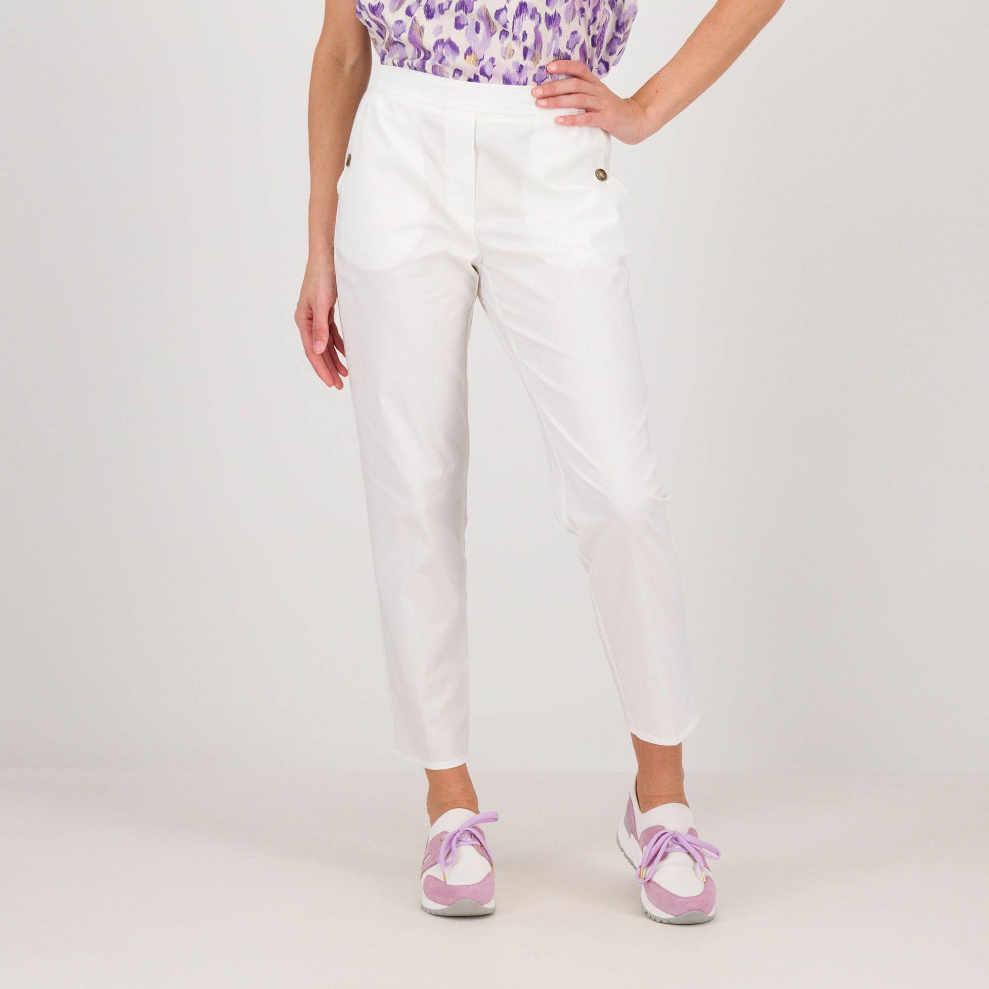 Extesa Pantaloni con elastico in vita in misto cotone