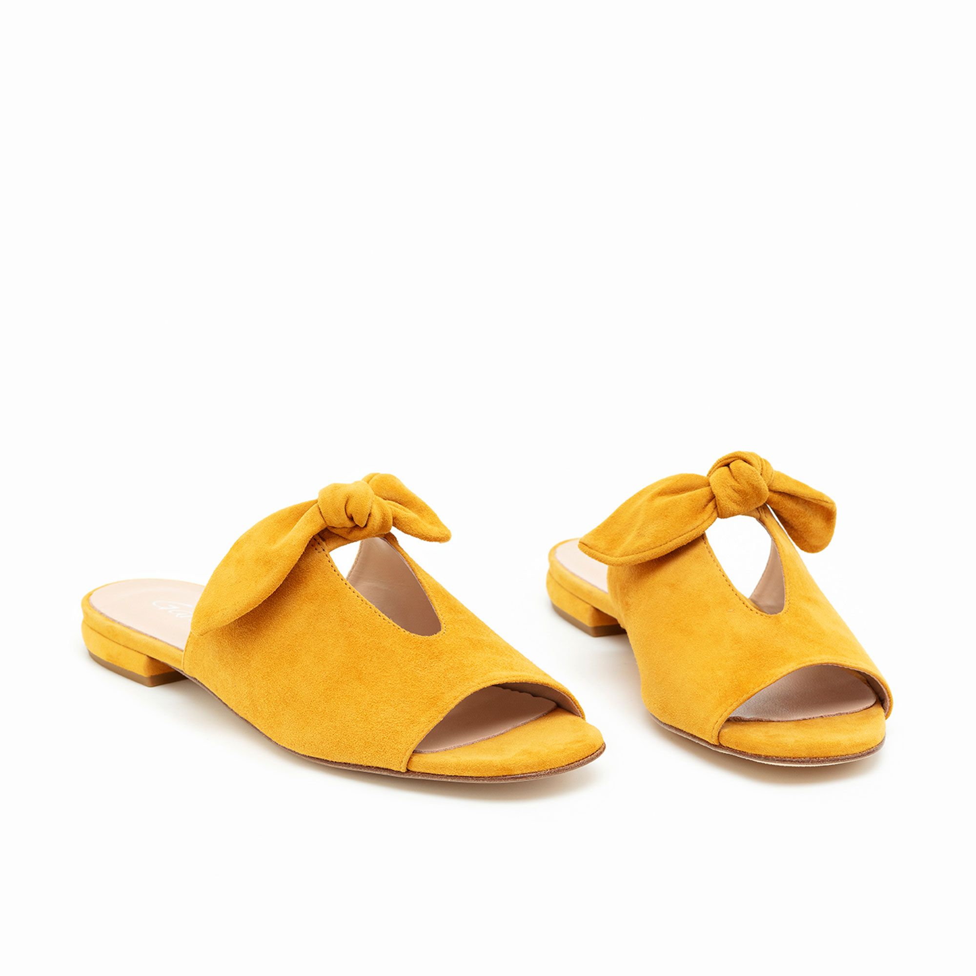 Galieti Sandali scalzati in pelle scamosciata con tacco 1,5 cm