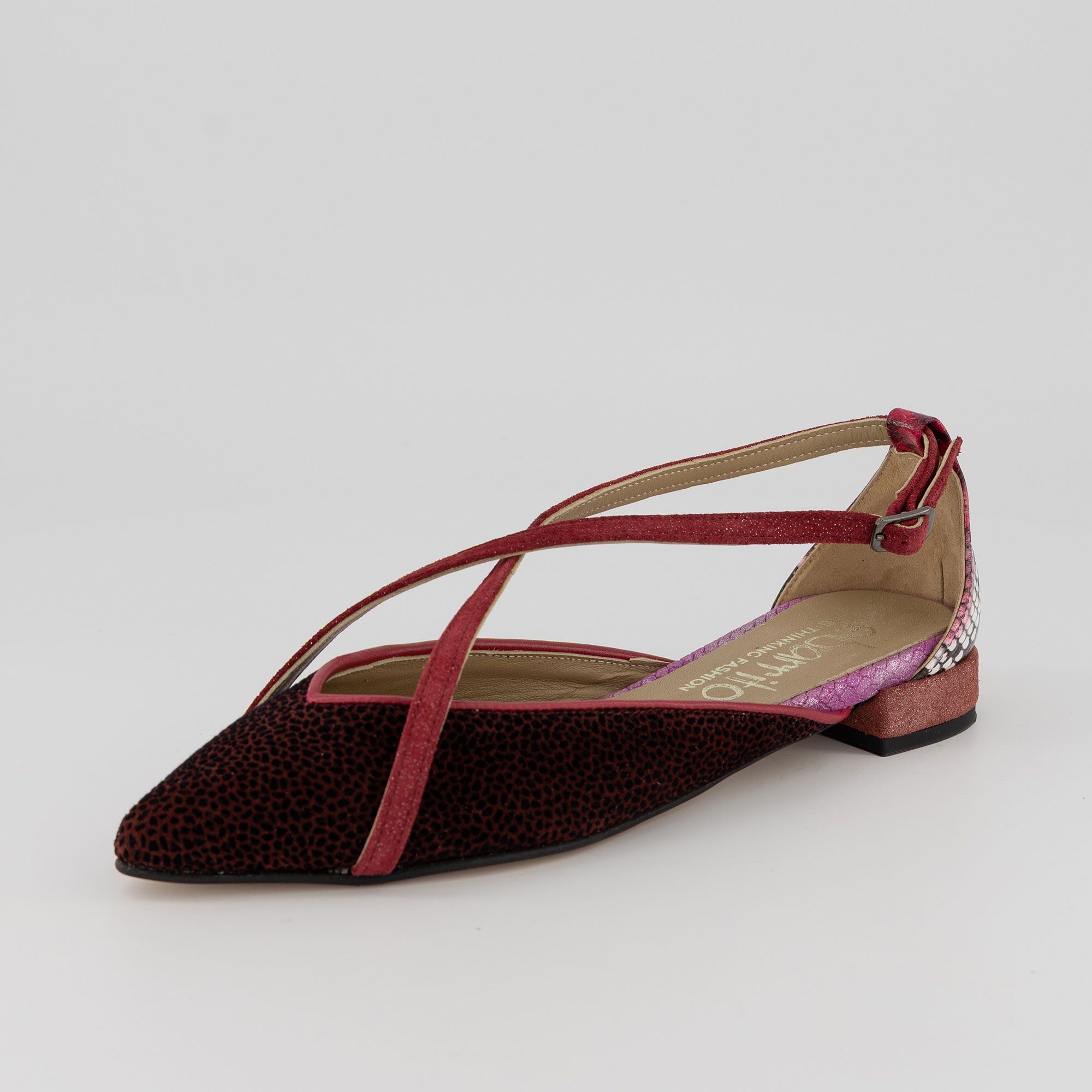 Ebarrito
Ballerine Selce in
pelle patchwork
con tacco 1,5 cm