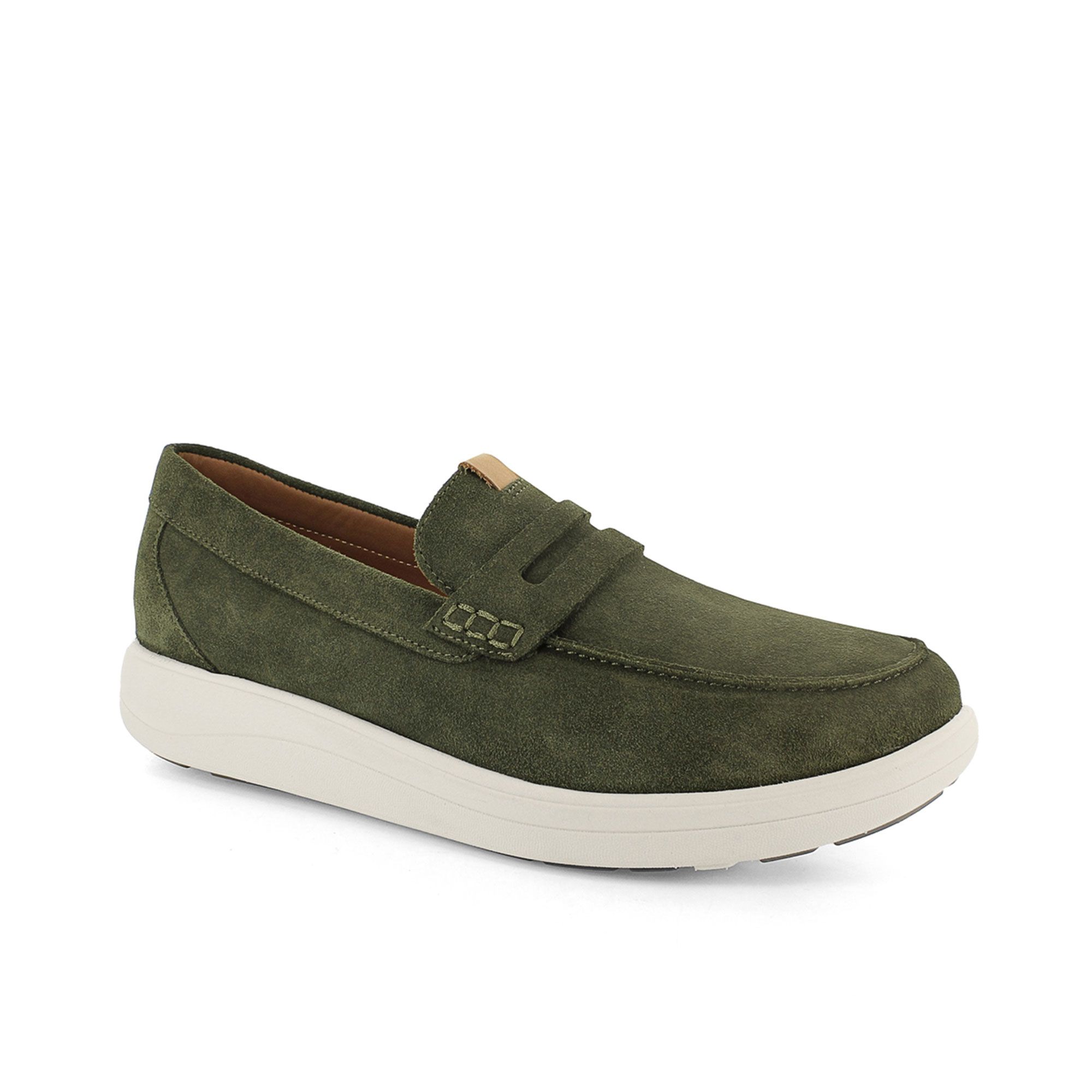 Image of Strive Footwear Slip on da uomo in pelle con soletta imbottita e suola 3cm061