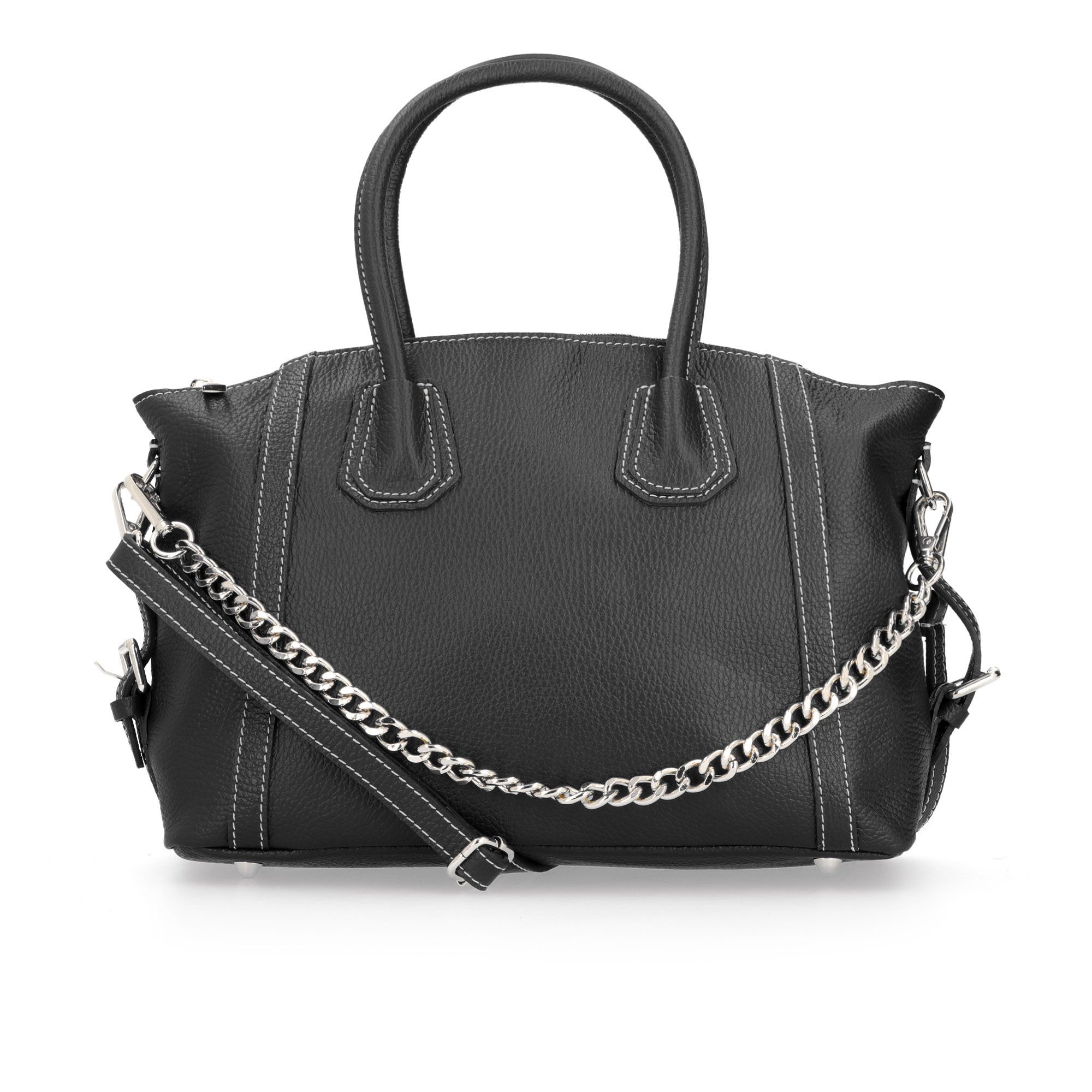 Le Corone Bags Borsa A Mano In Pelle Loran Cuciture A Contrasto