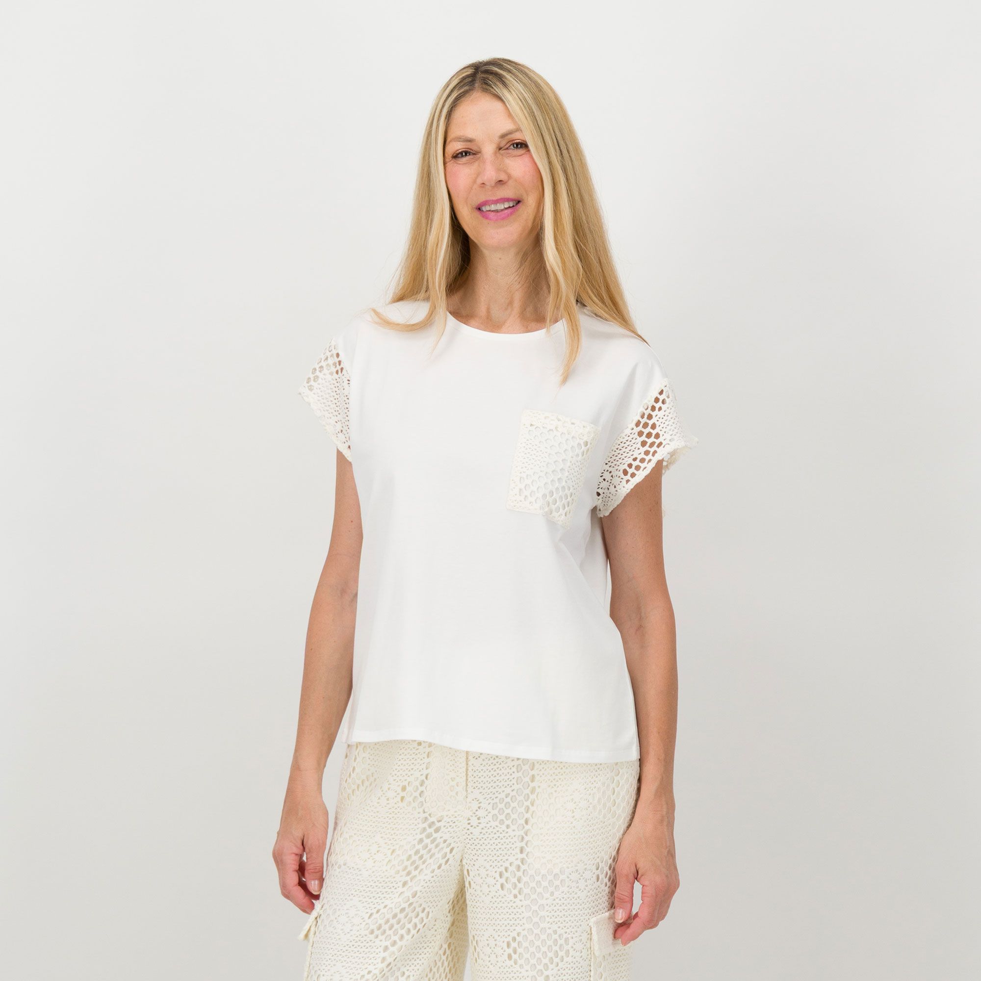Grey by Jhoan Sebastian Grey T-shirt in cotone e maniche ad aletta