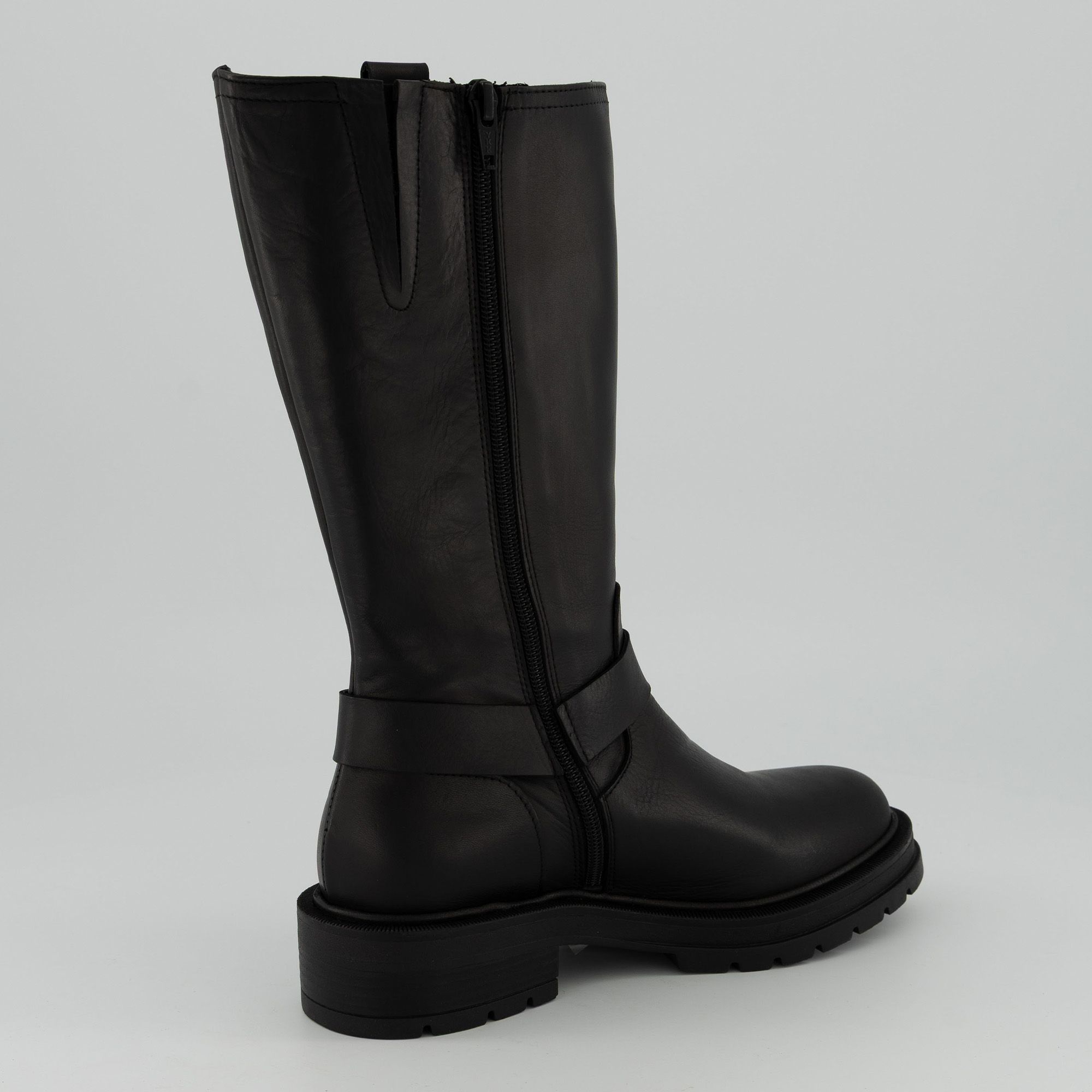 Galieti Stivali 3/4 in pelle con borchiette e tacco 4 cm