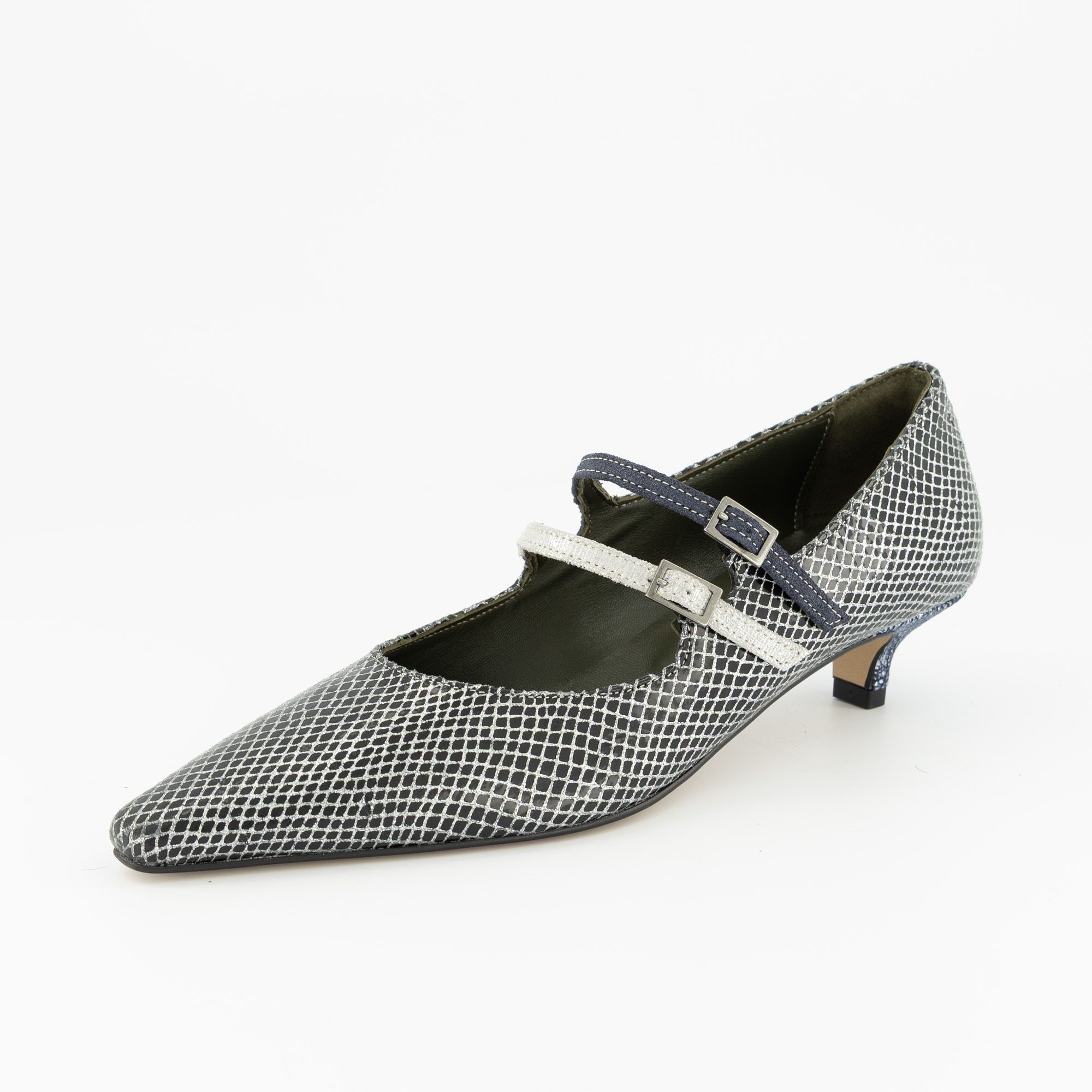 Ebarrito
Ballerine Mateora
in pelle patchwork
con tacco 3,5 cm