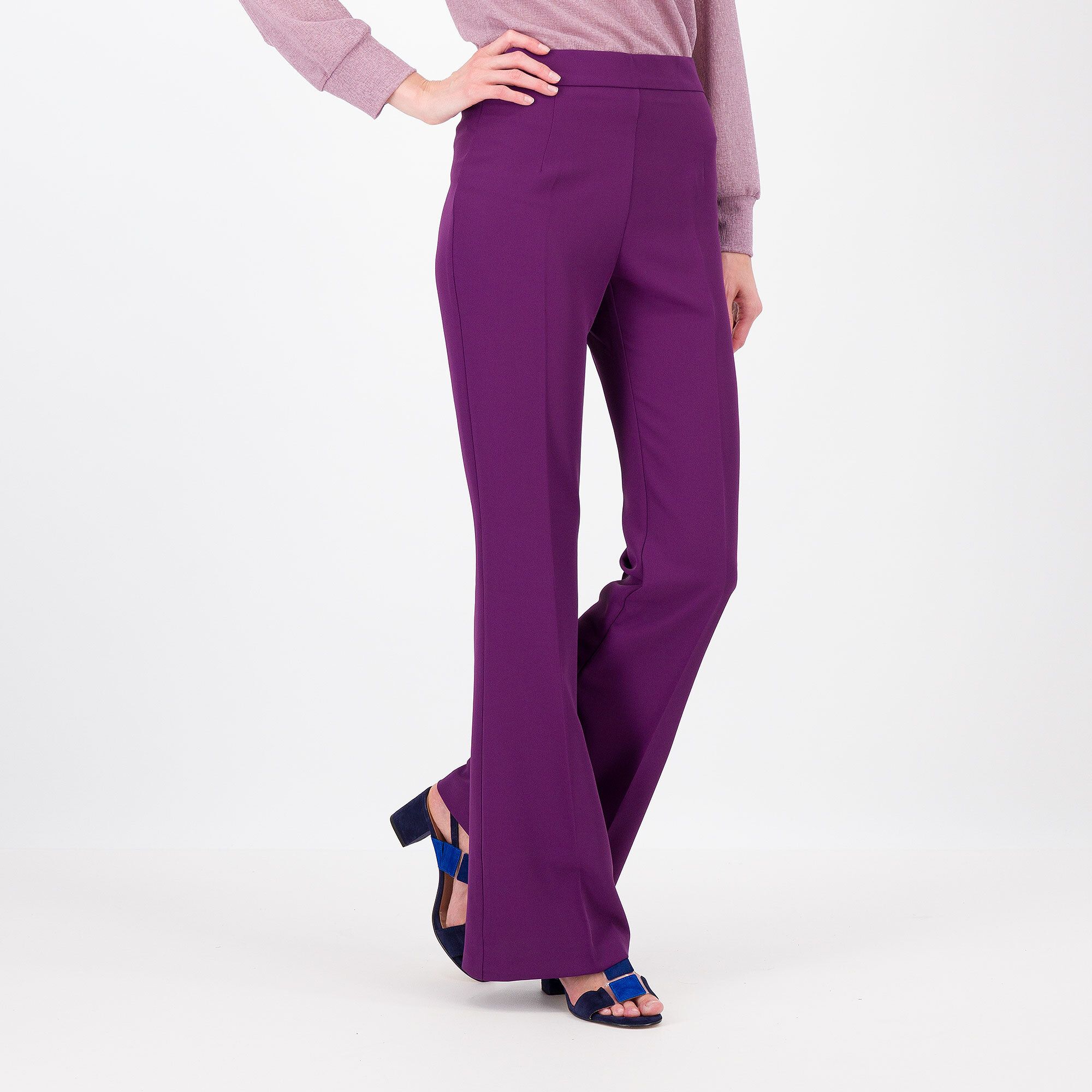 QVC SottoMarino Pantaloni bootcut in tessuto fluido