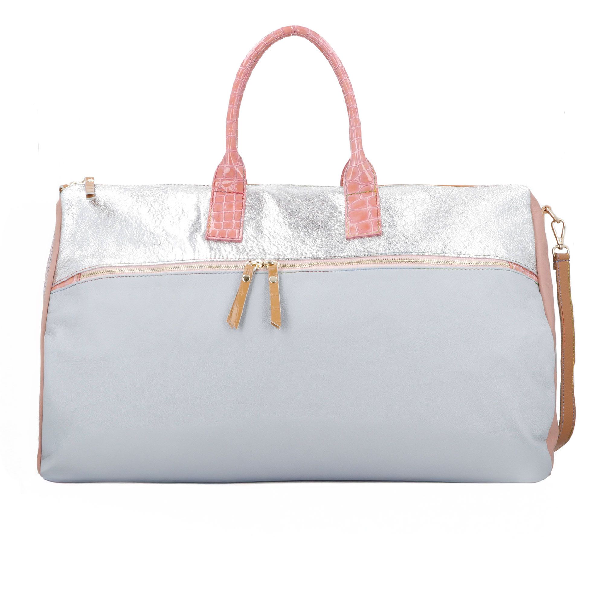 Ebarrito
Borsone da viaggio
in pelle patchwork
con due manici
